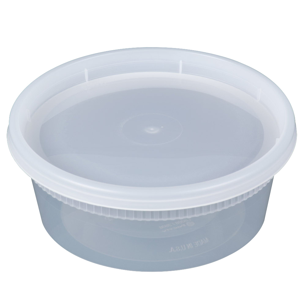Pactiv Newspring Delitainer PP Premium Round Food Container Clear 8 oz, 240/Case
