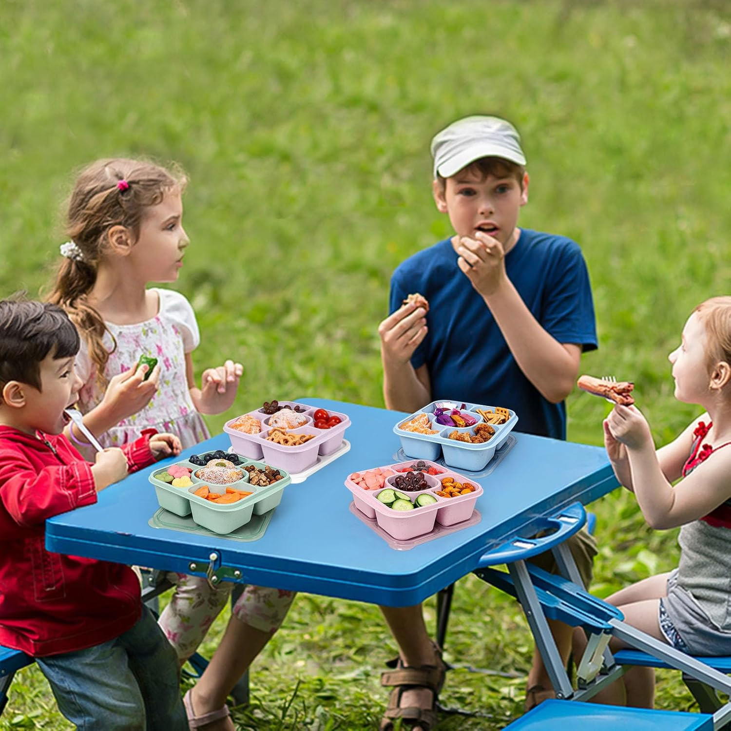 Original Snack Containers for Kids & Adults – Reusable Lunchable Container with