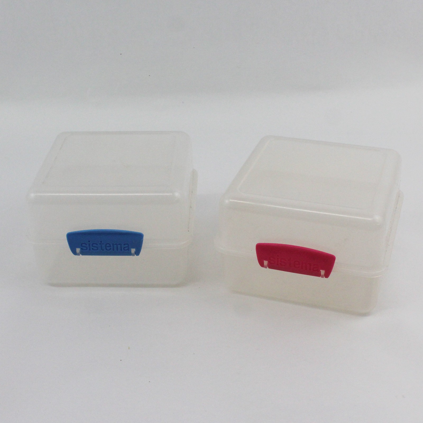 Lot of 2 Sistema Frosted Translucent Divided Food Storage Containers 1.4L