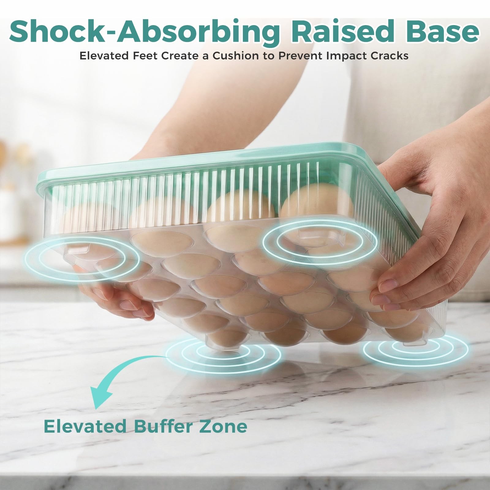 Deviled Egg Containers with Lid, (Set of 2), Deviled Egg Holder Tray Carrier …