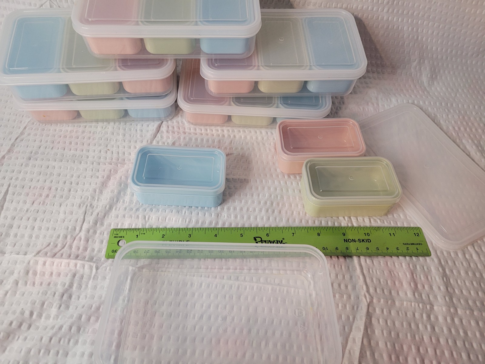 6 Set Snack Containers with 3 Removable Compartments, Food Storage Containers