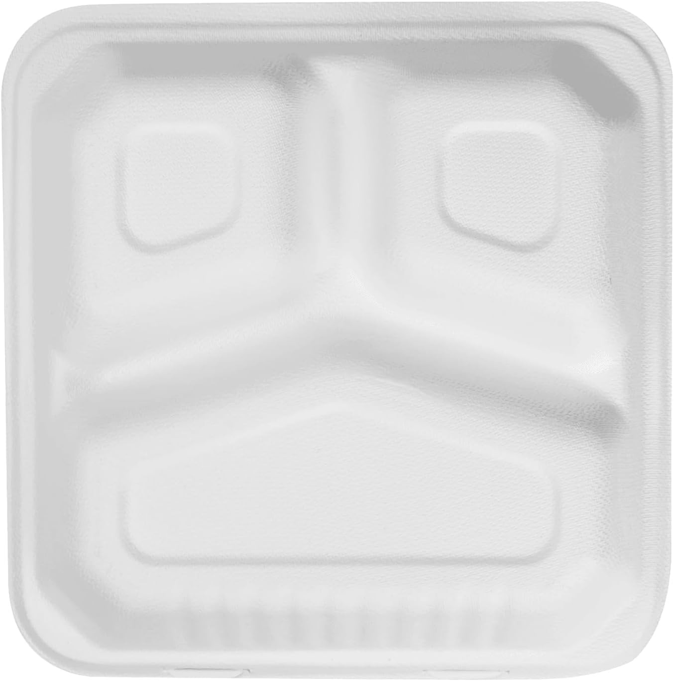 KARAT EARTH Clamshell Take Out Food Containers [9″X9″, 200 Ct ] 3 Compartments |