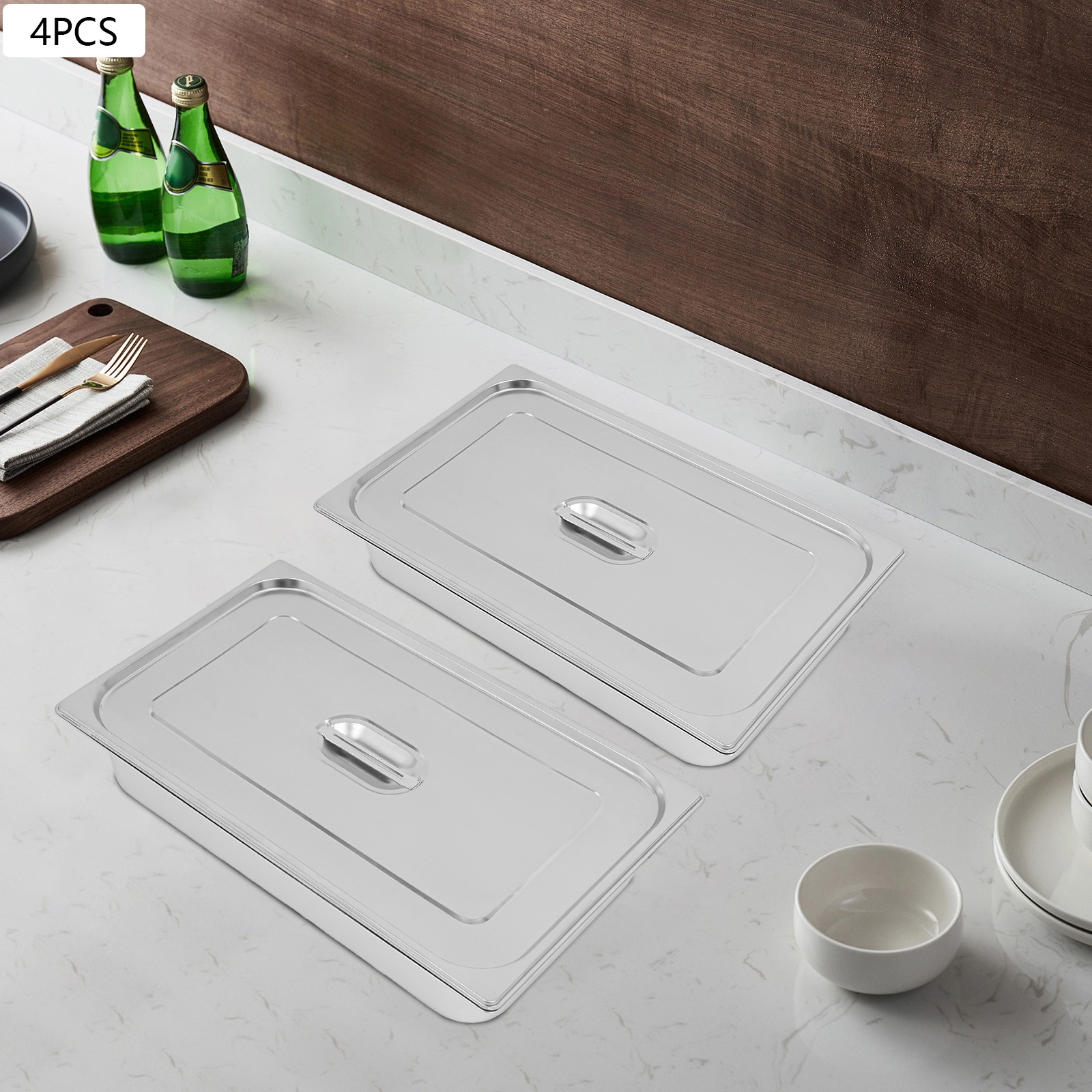 Food Pan with Lid Steam Table Pan Stainless Steel Steam Table Pan