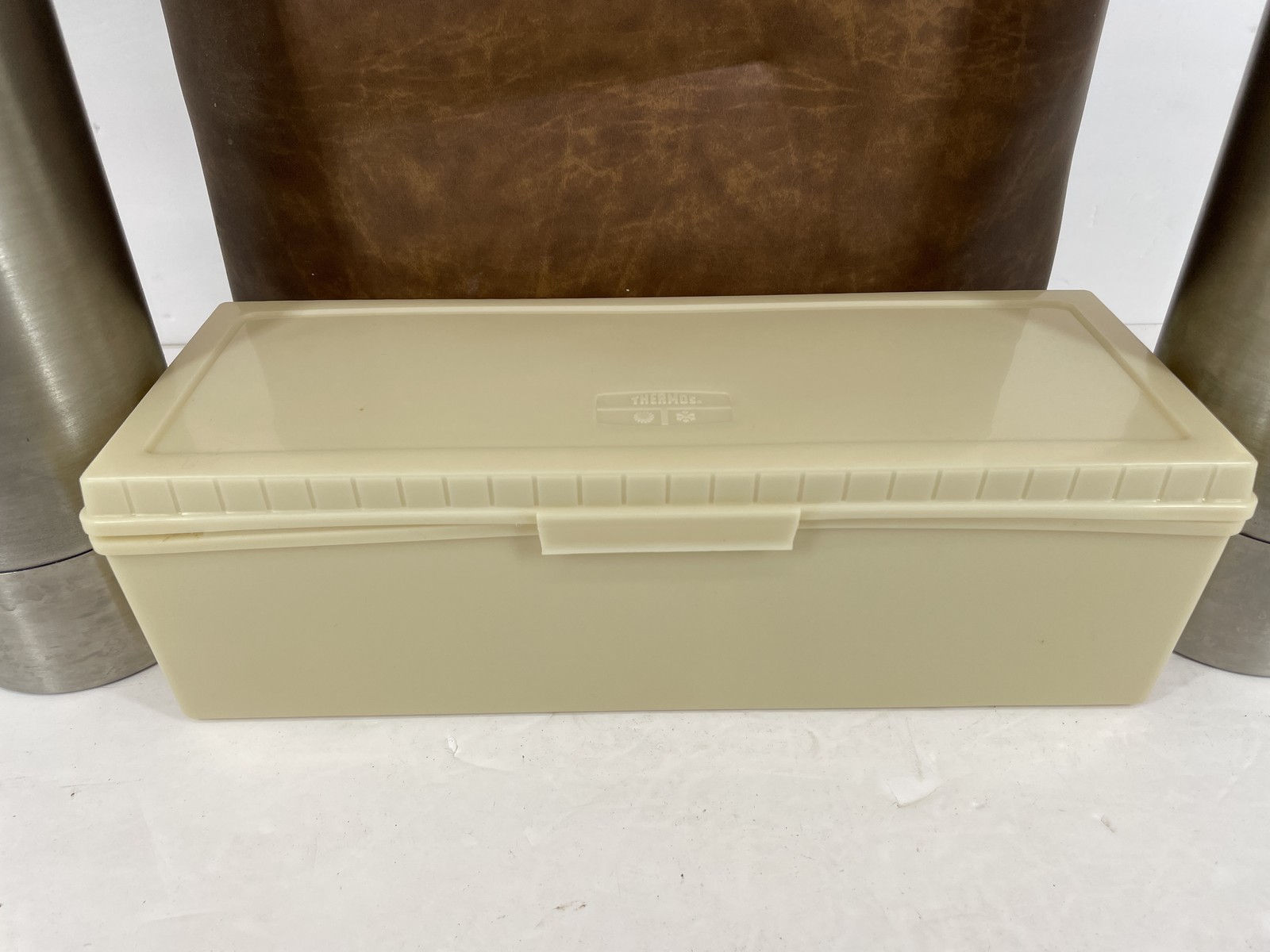 Vintage Thermos Insulated Lunch Bag Set with 2 Bottles & Food Container Picnic
