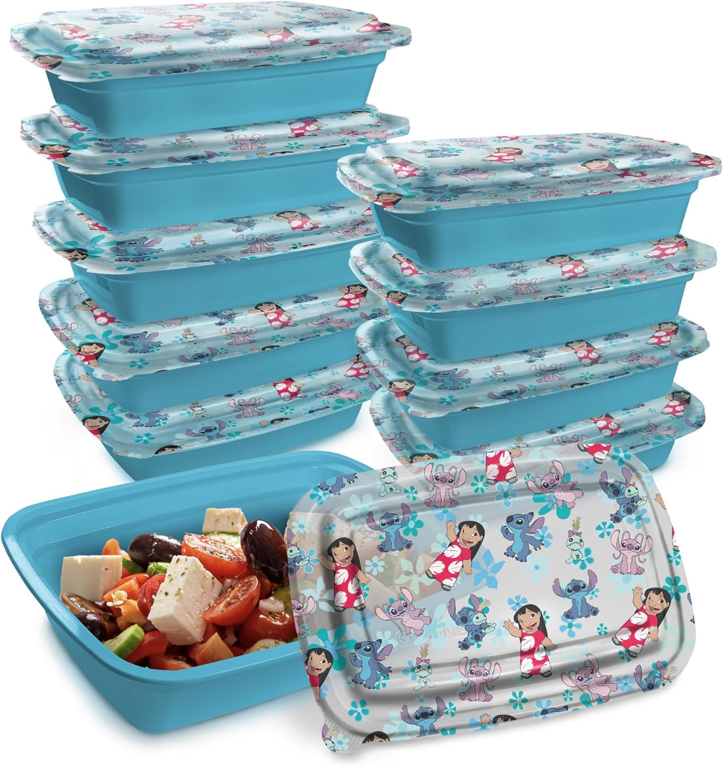 Disney Meal Prep Containers – 20-Piece Reusable Food Containers with Lids – F…