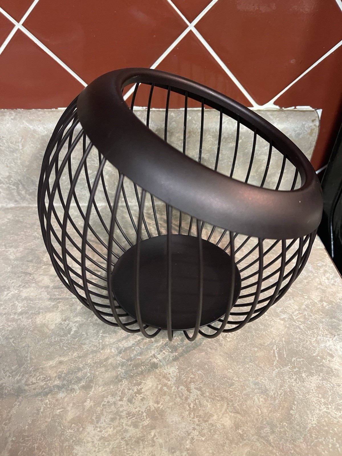 Metal Coffee Pod Storage Basket for 30+ K-Cups – Vintage Style Organizer-EUC