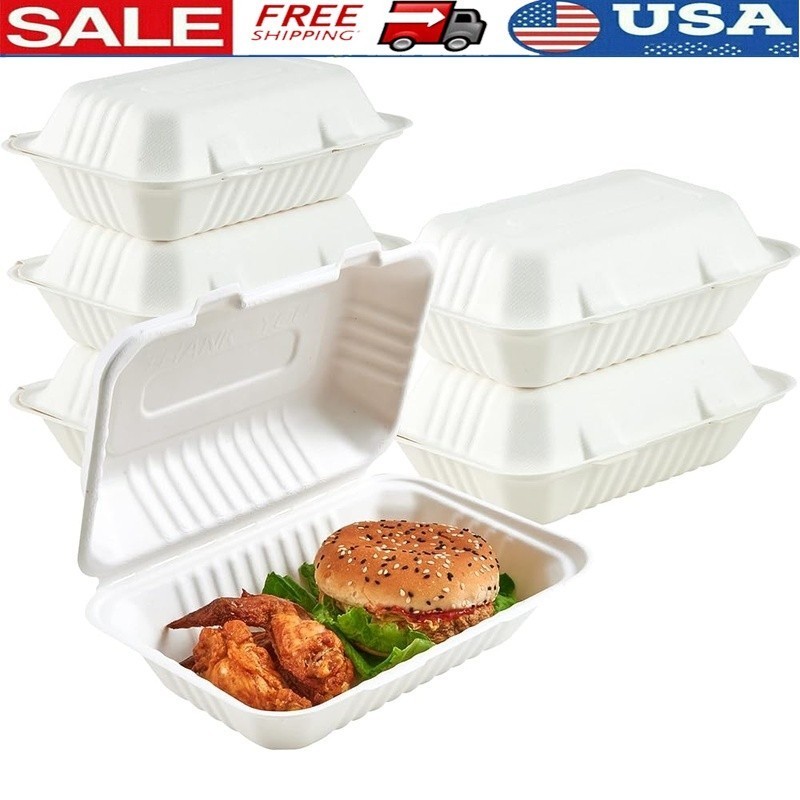 Biodegradable Disposable Food Containers Compostable Take Out Boxes 75 Pack New