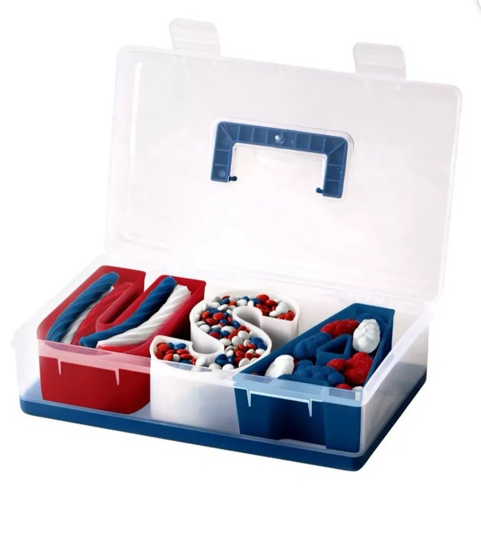CWC Cook with Color Patriotic USA Perfect On-The-Go Snack Box NEW! America