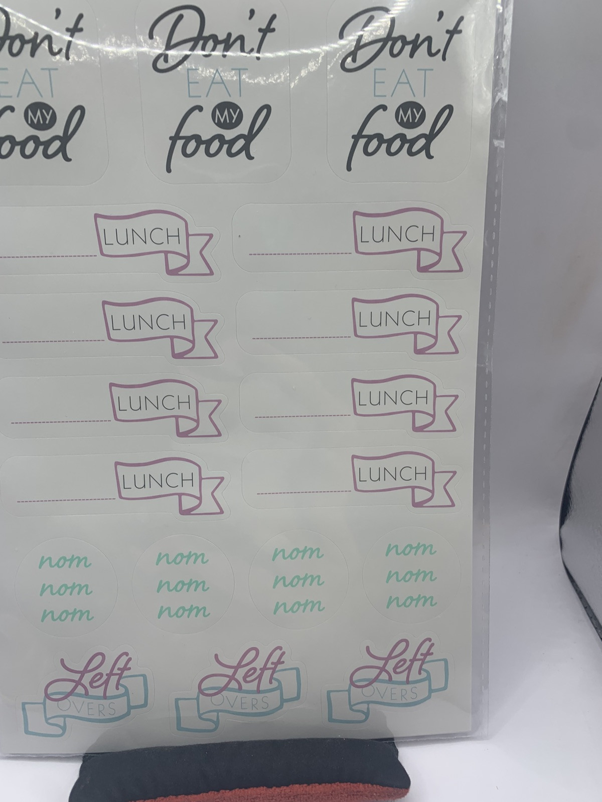 NEW Kitchen Pantry Lunch Labels Food Storage Containers MY FOOD stickers 6×9 ZE
