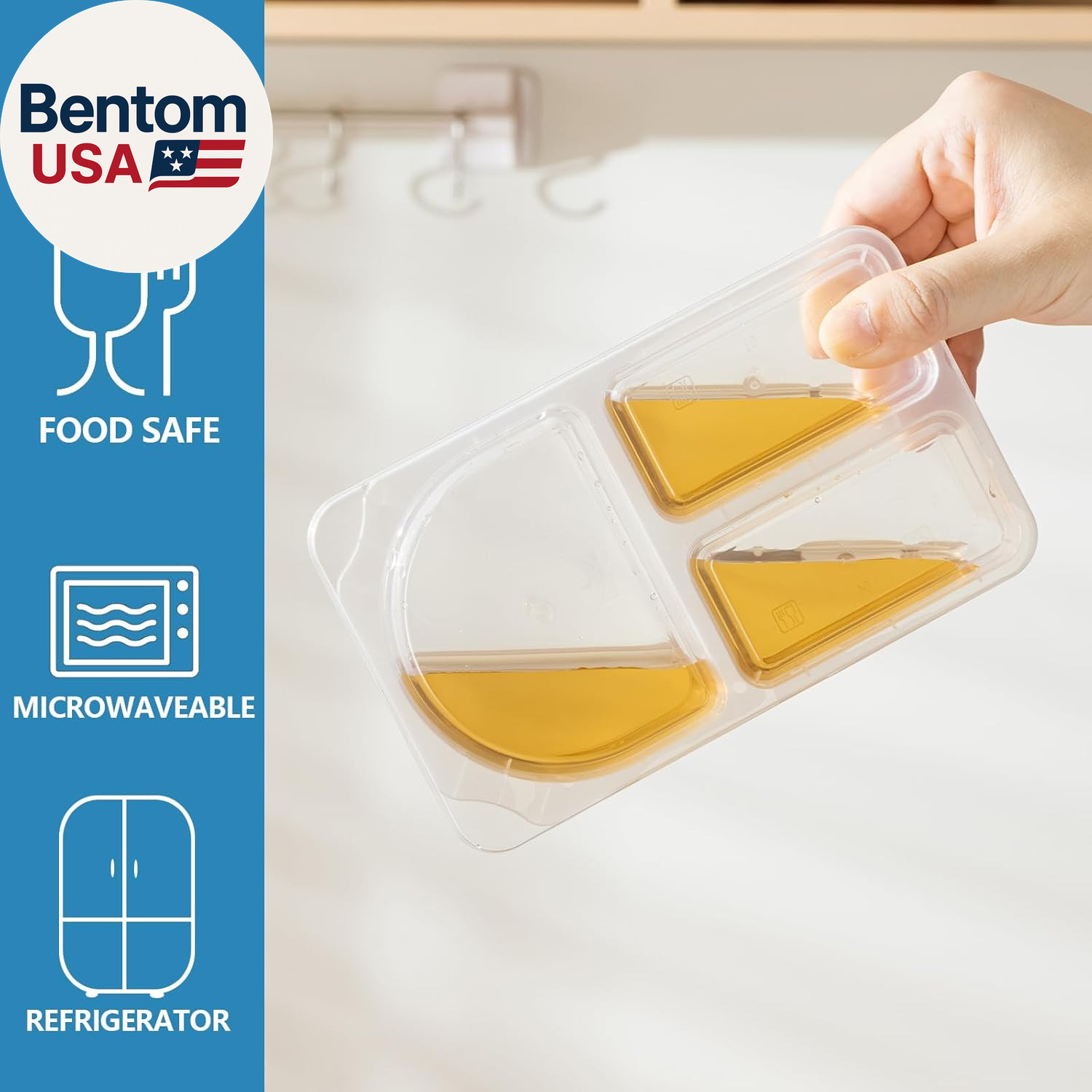 9Oz Reusable Snack Containers with Lids for Kid, New 3 Compartment Large Capacit