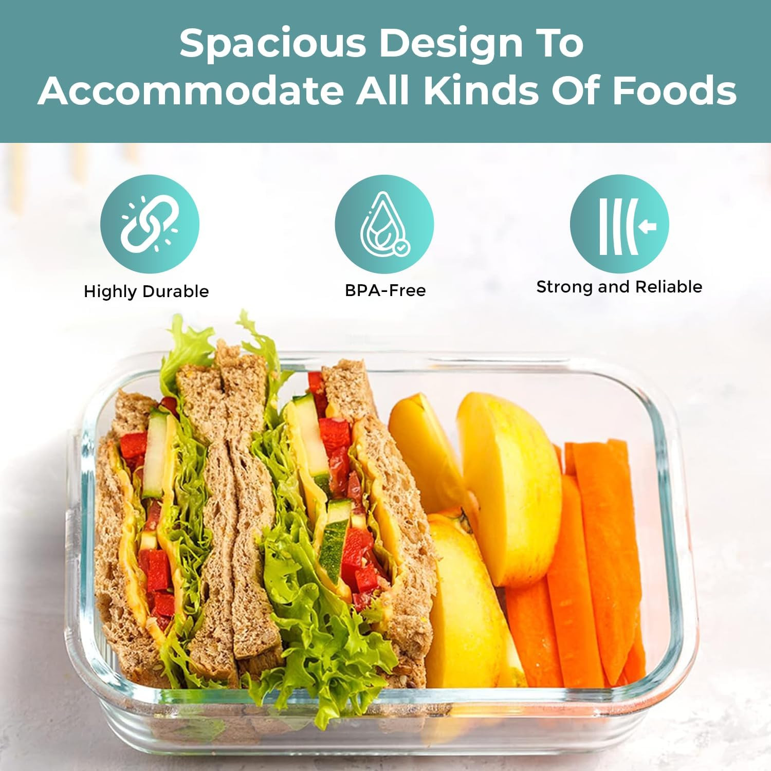 35 Pc Set Glass Food Storage Containers with Lids – Meal Prep Airtight Bento Box
