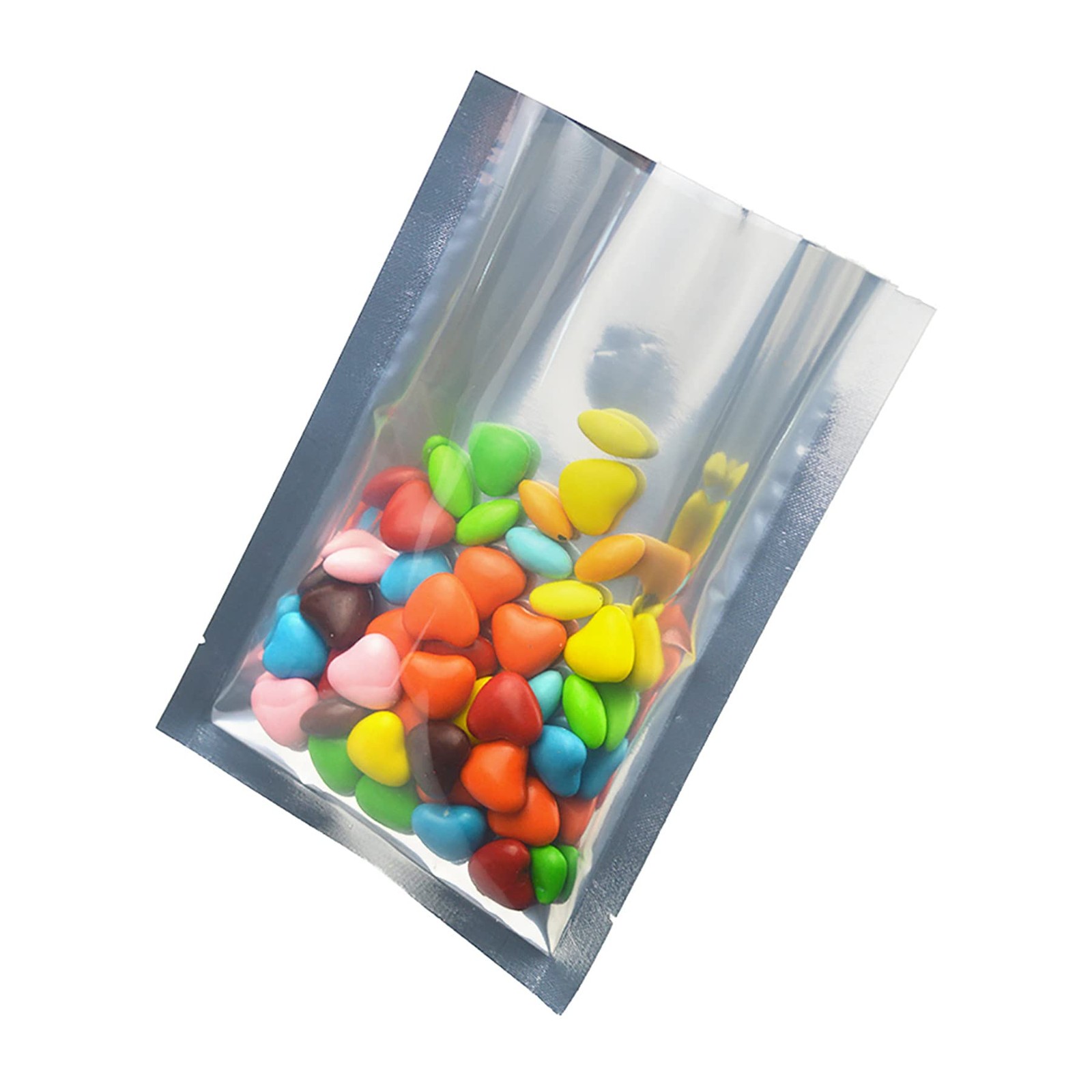 500 Pack 2×2.8 inch (1.6×2.4 inch Inside Size) Clear Front Mylar Heat Seal Po…