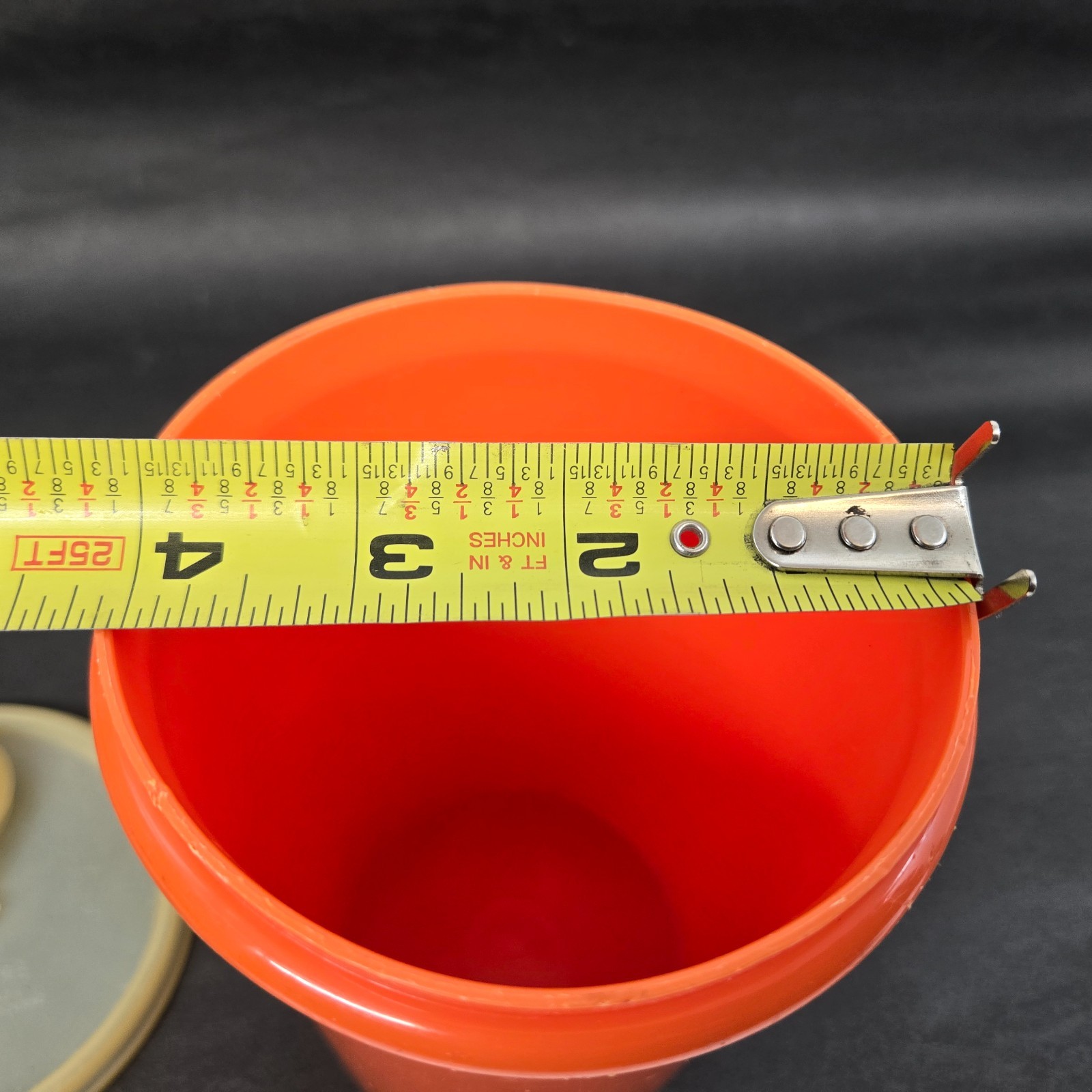 Tupperware Canister Pitcher Orange 321-6 Pour Spout Lid Sheer 563-17