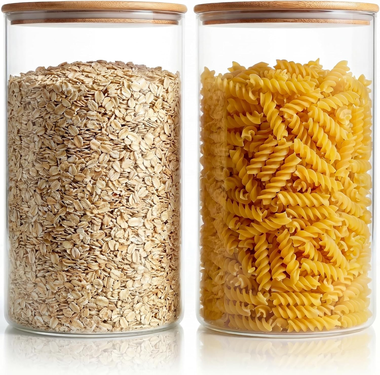 Extra Large Glass Flour and Sugar Storage Containers with Airtight Lids,132 floz