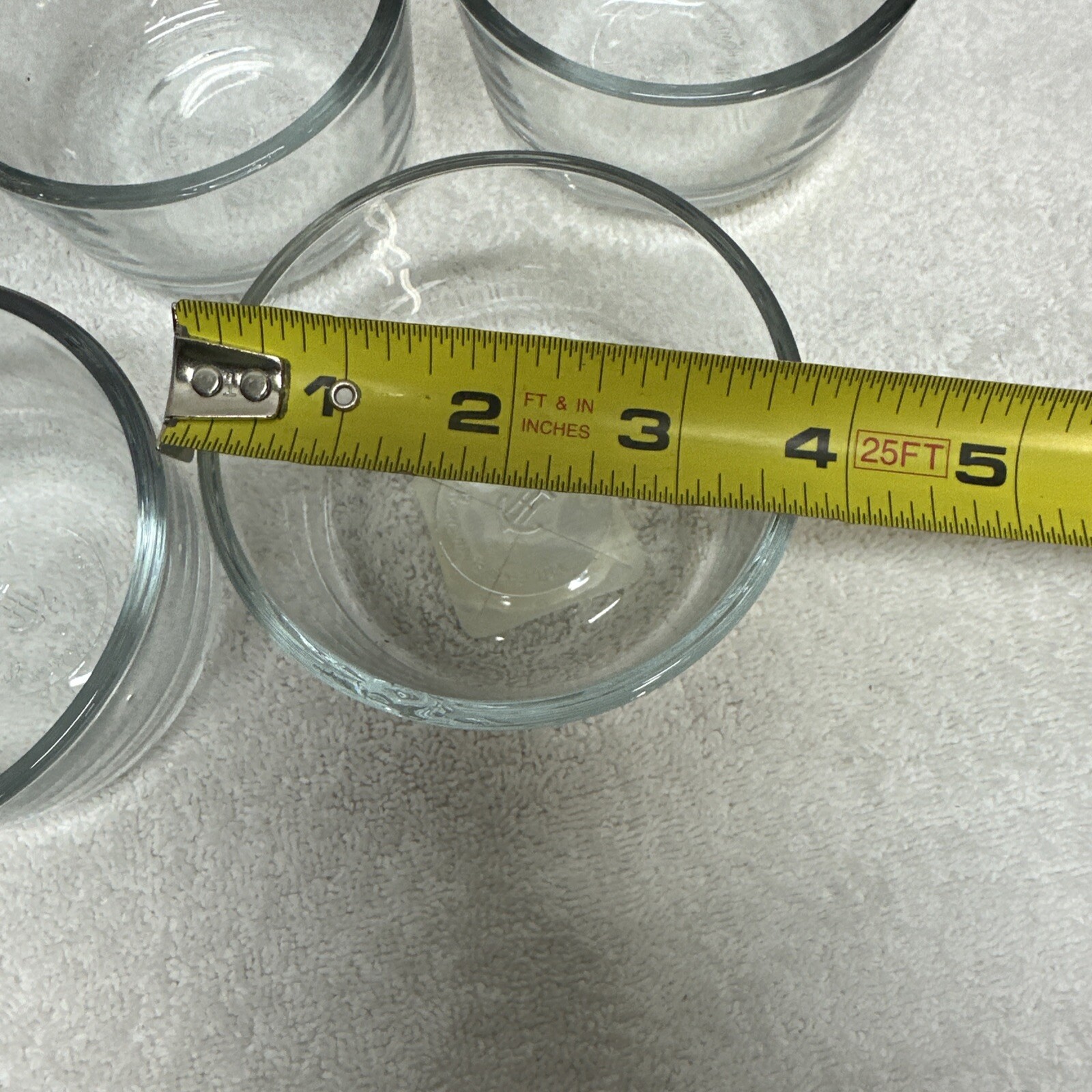 1-Cup Round Glass Food Storage Dessert Bowls Containers Set Of 5 Anchor Hocking