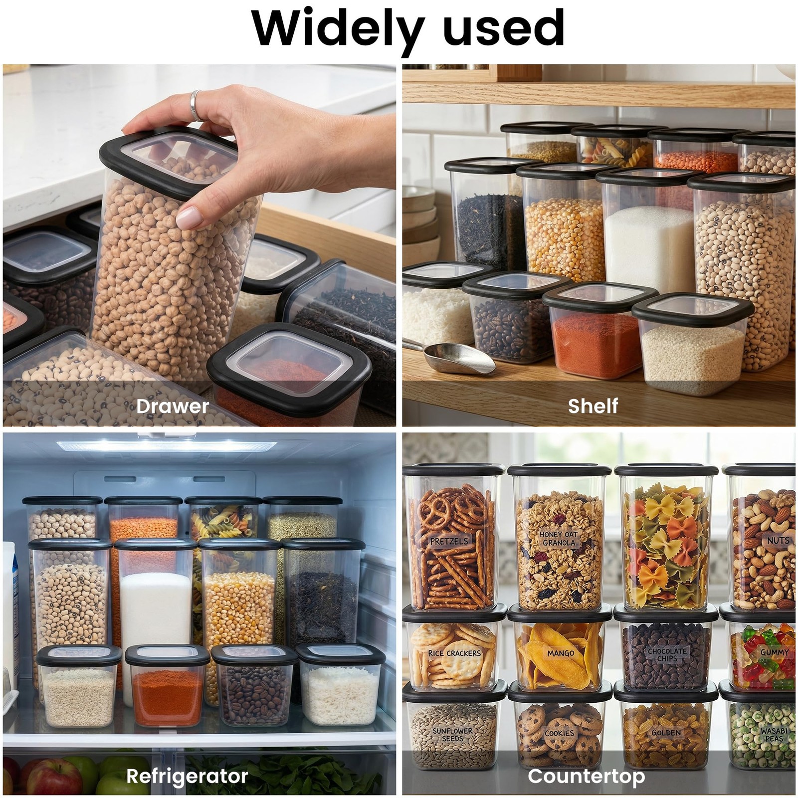 Airtight Storage Containers with Lids, Set of 12 Storage Containers, Kitchen …