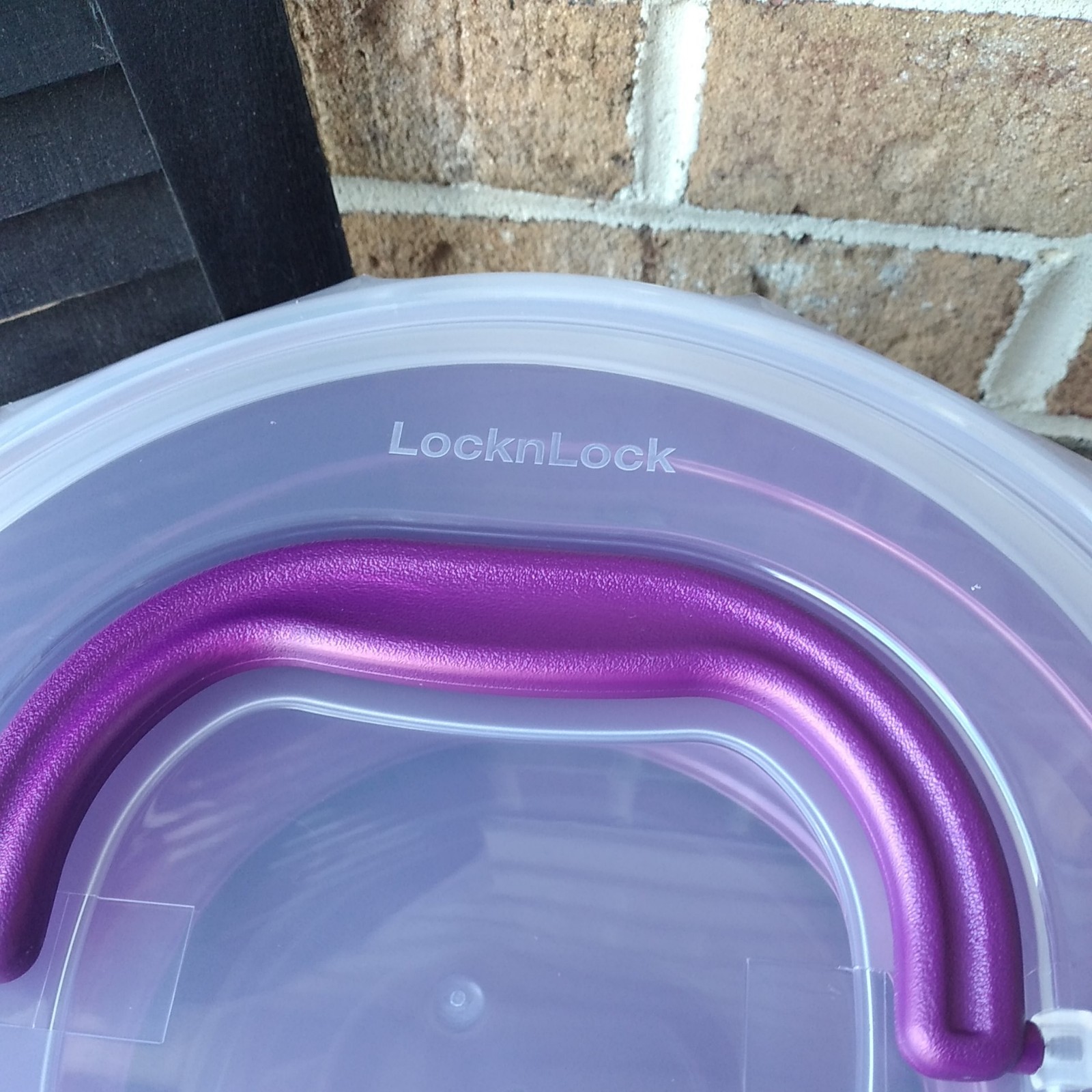 Lock n Lock Food Storage Container Lg Bowl w handle & Halloween Black Bats Print