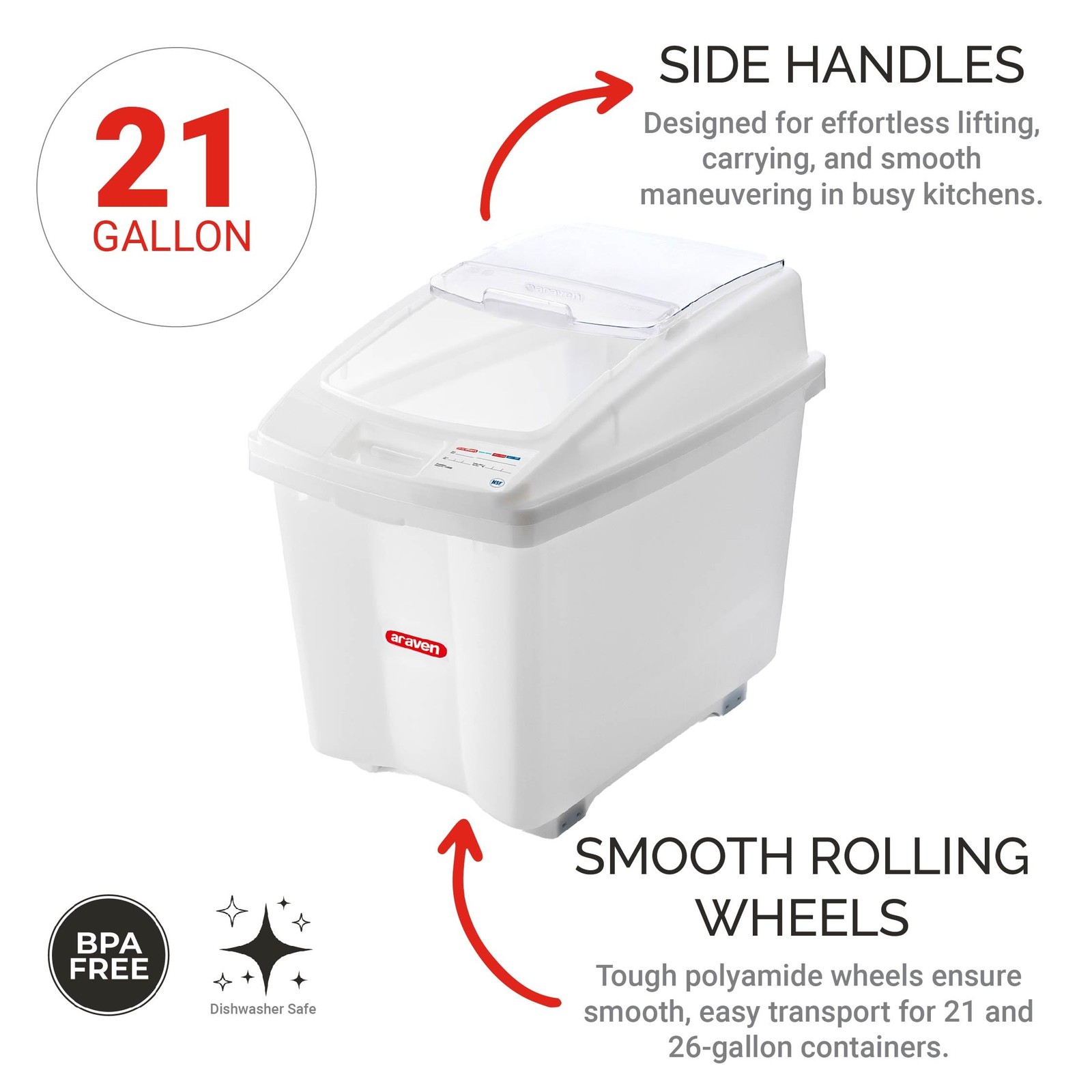 Ingredient Bin, Storage Container for Large Quantity Ingredients, Use in Comm…