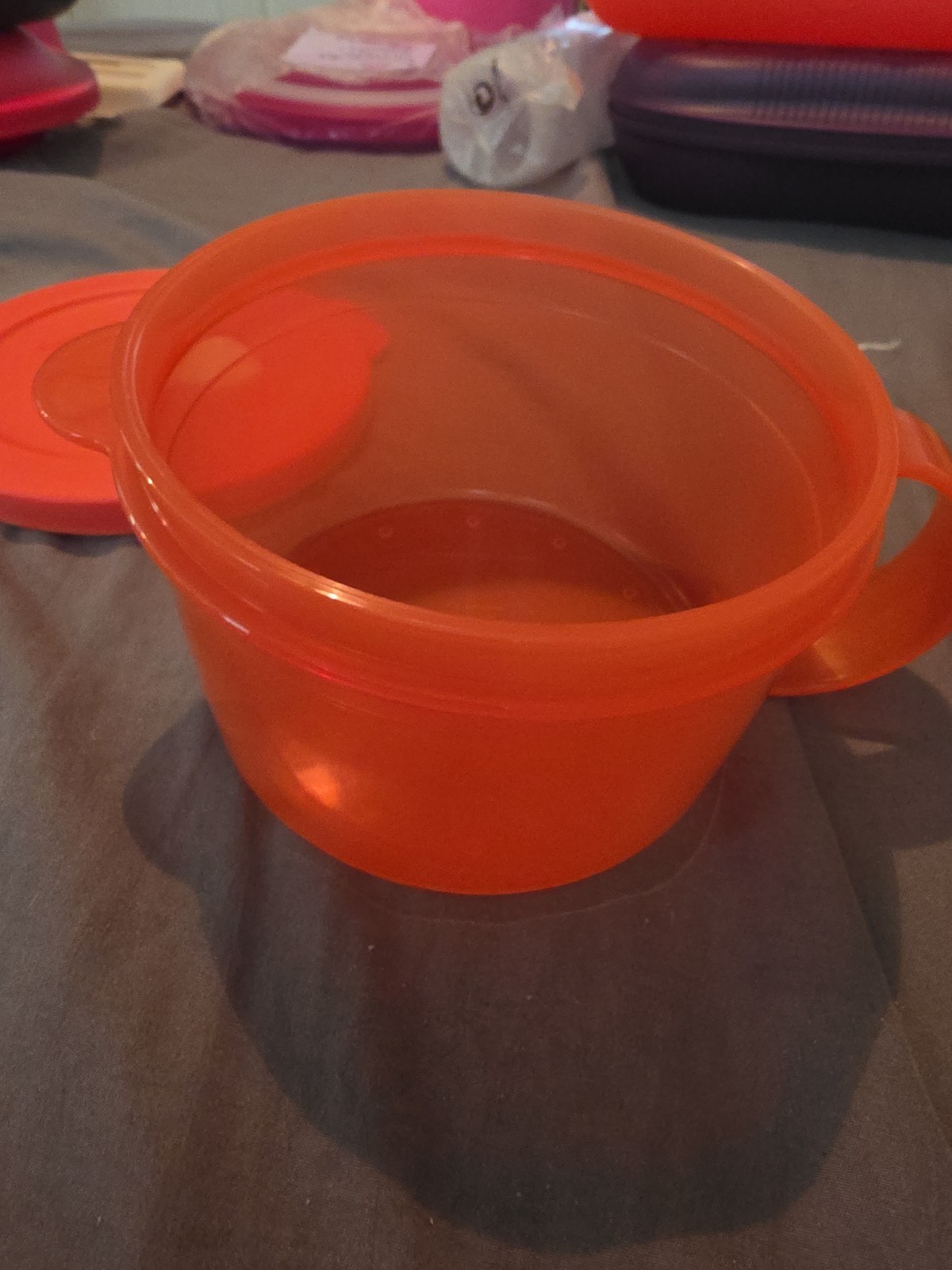 TUPPERWARE Crystalwave Plus 16 oz Soup Mug ~