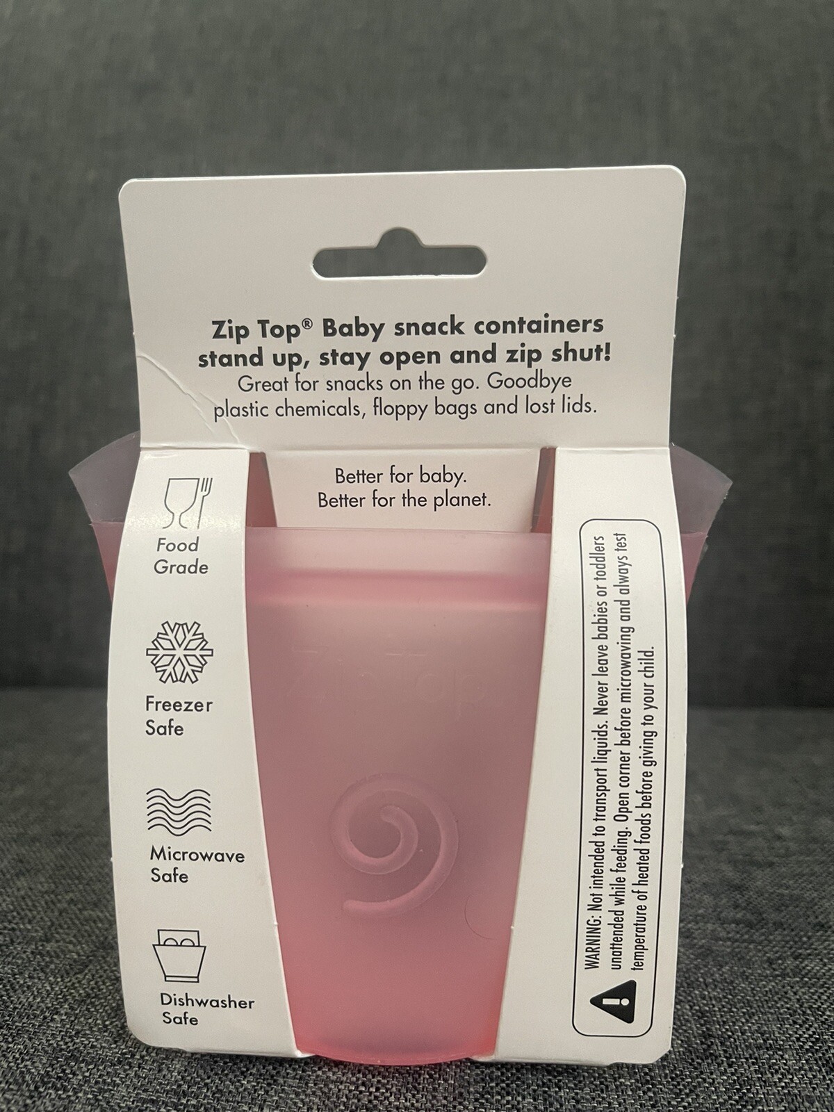 zip top 4oz baby silicone snack container
