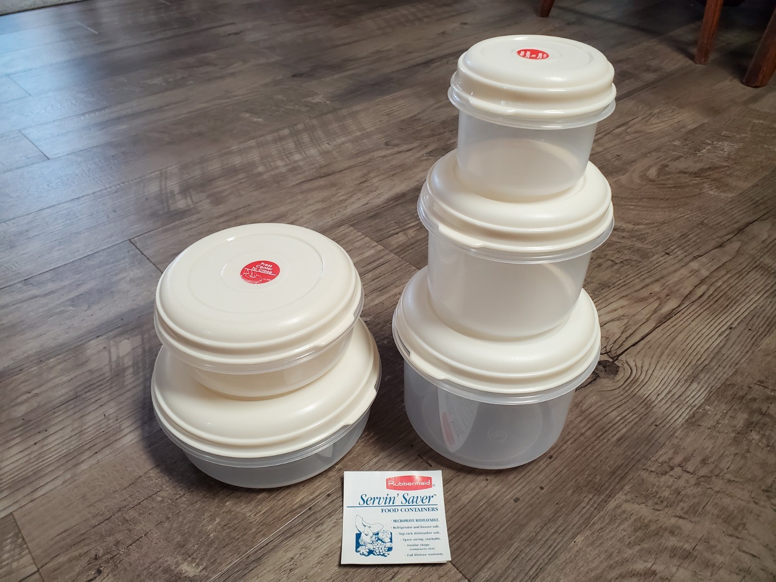 Rubbermaid Servin’ Saver Set Of 5 Round Containers
