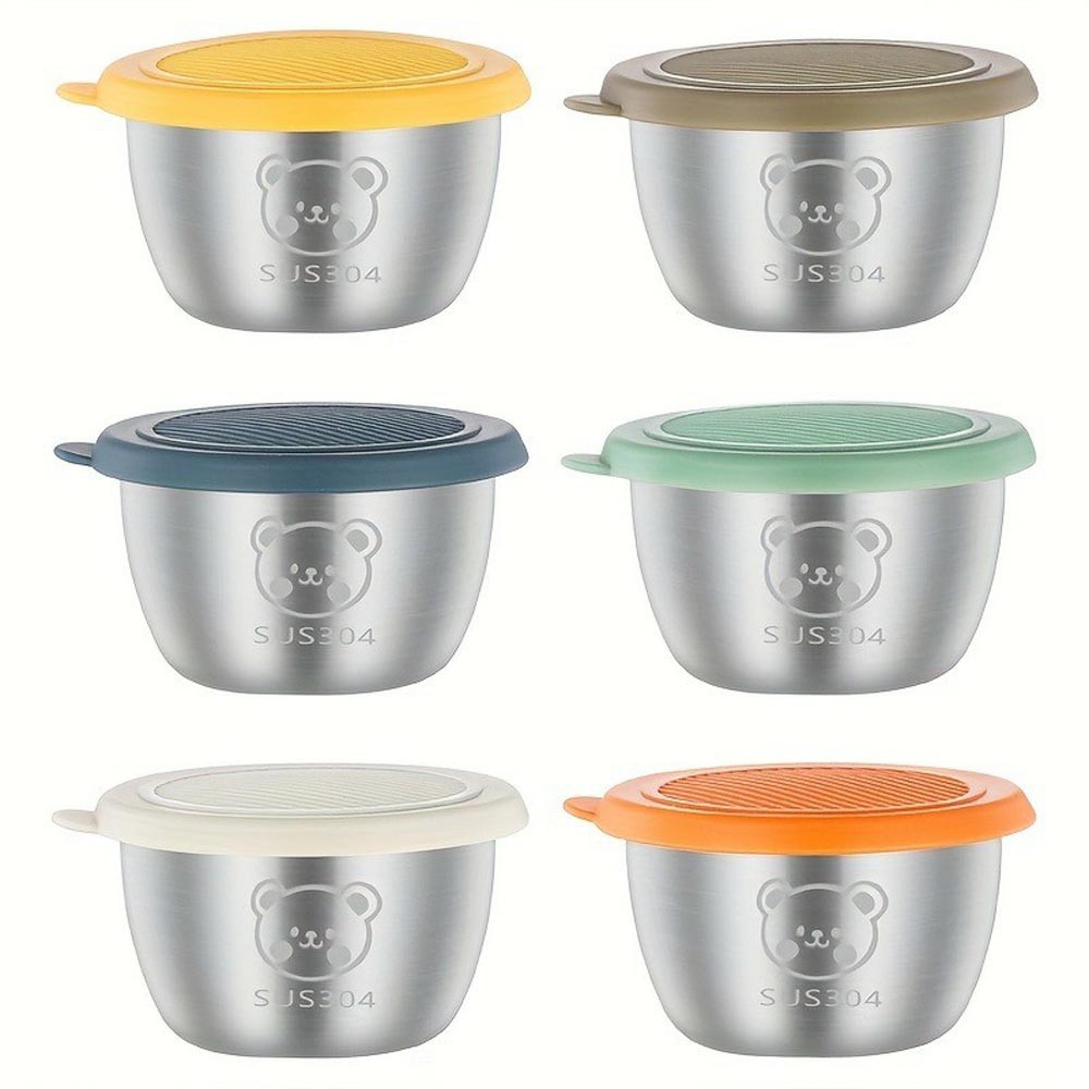 Food Grade Stainless Steel Dipping Cup, Reusable Sauce Container for Kitchen Use