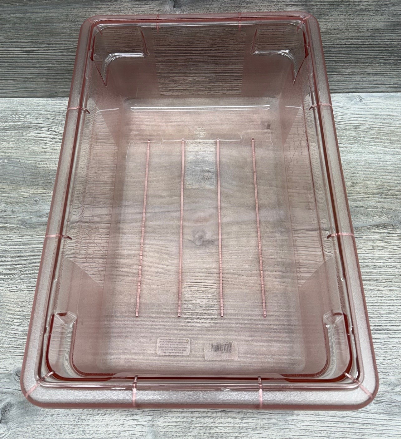 Carlisle Food Storage Box 10611C05 Pink Glitter 12x18x6 3.5 Gallon Bus Tub