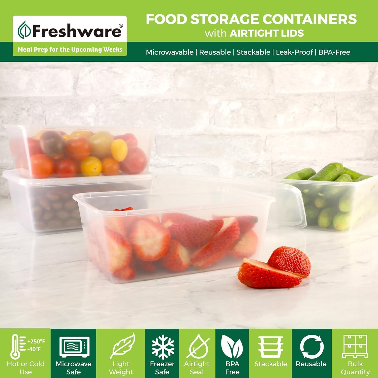 Food Storage Containers 50 Set 25 Oz Clear Plastic Deli Containers with Lids