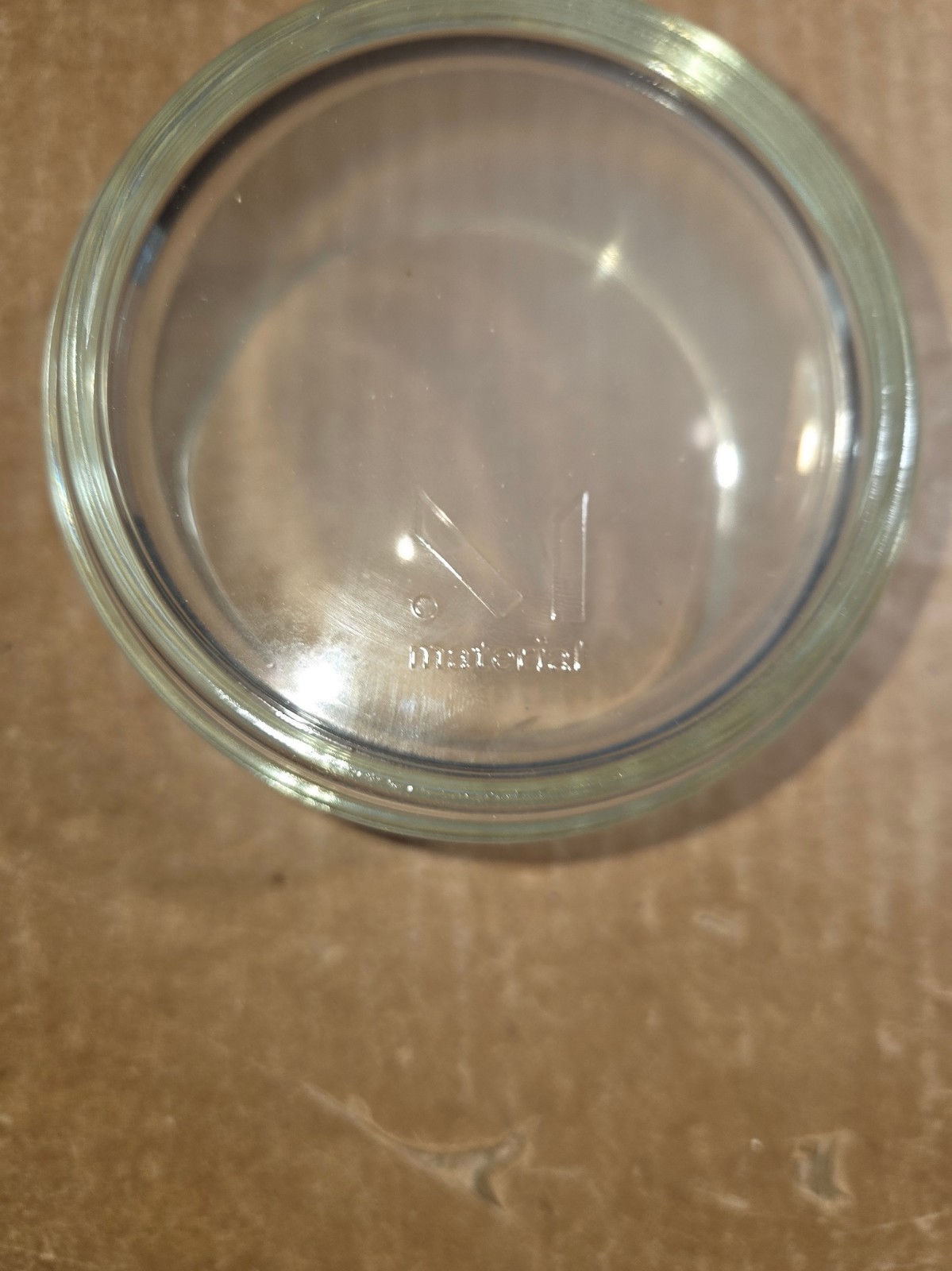 Canisters Stacking MATERIAL KITCHEN Set Of 2 Glass w/ Bamboo Lids 10oz Each NIB