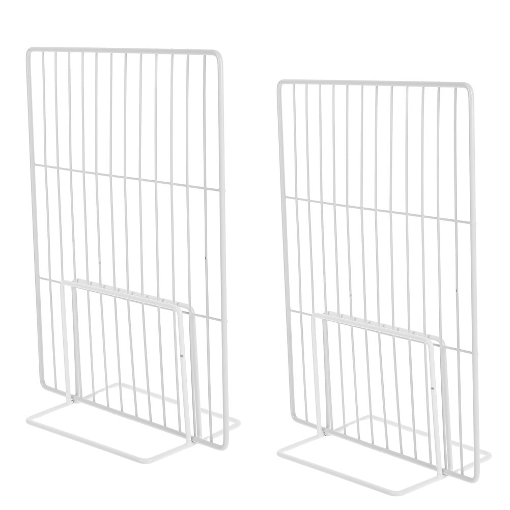 2Pcs Adjustable Metal Wire Mesh Divider for White Refrigerator and Chest Freezer