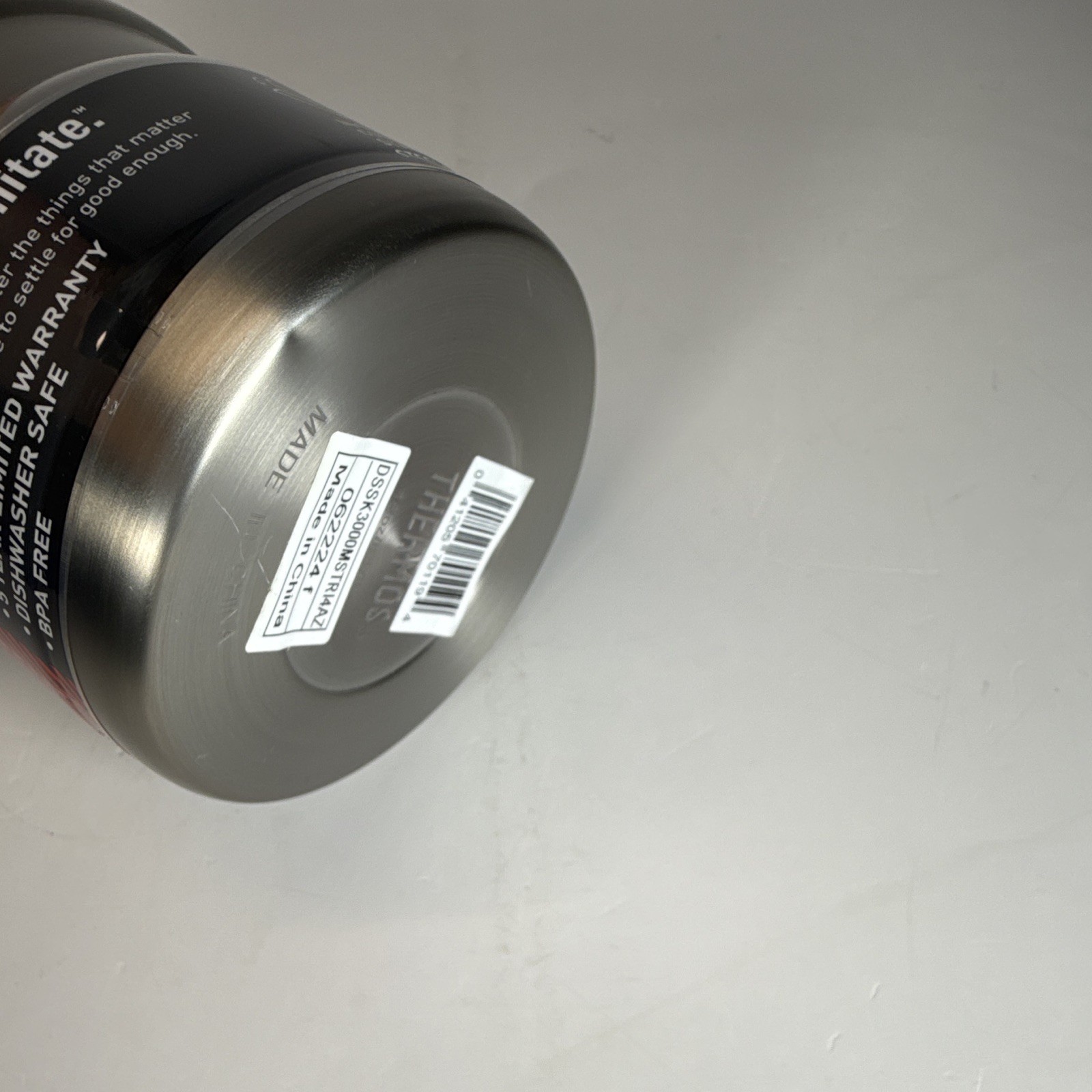 Thermos 16 oz Stainless Steel Insulated Food Jar Screw Lid BPA-Free Silver/Black