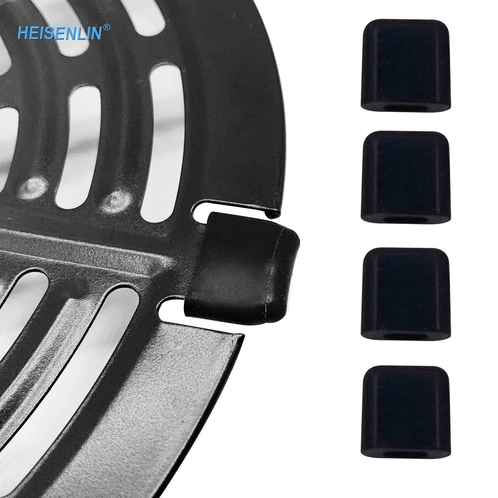 HEISENLIN Air Fryer Rubber Bumpers, 4PCS Premium Silicone 0.4*0.4IN, Black