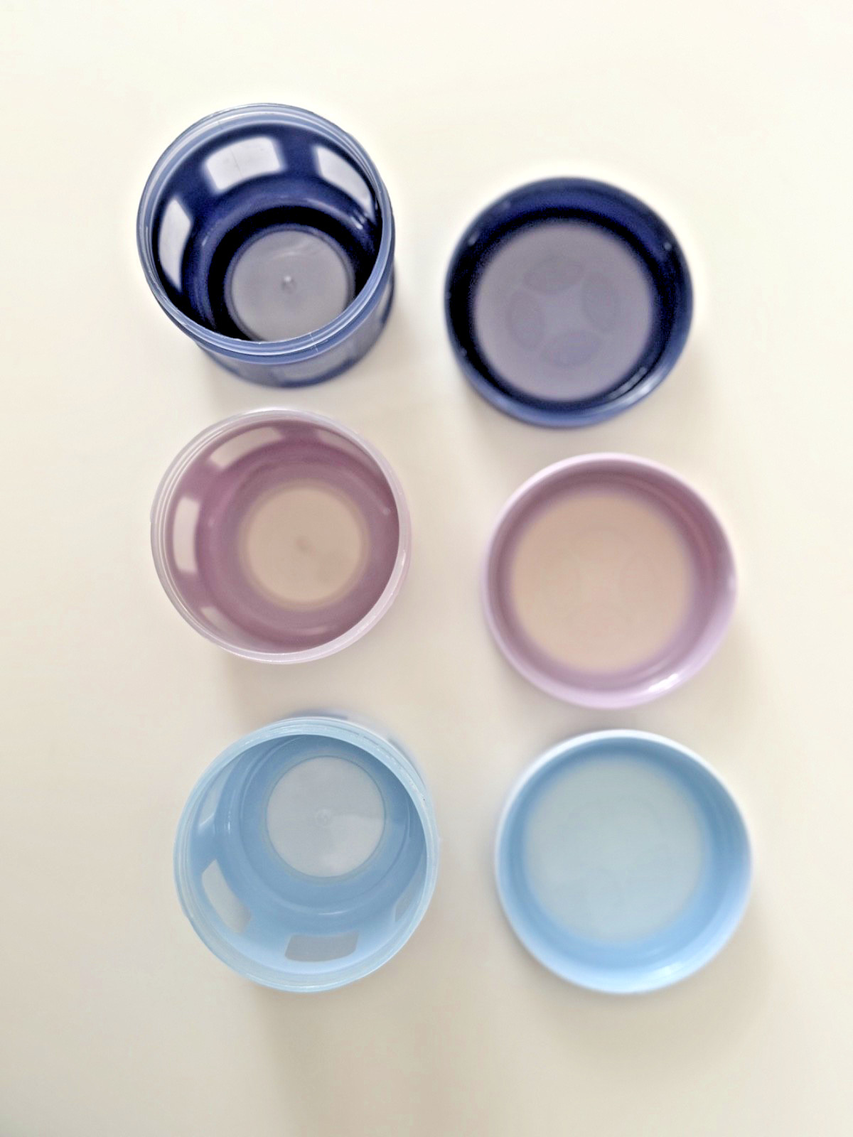 Ello 3pk Plastic Condiment Food Storage Containers Purple Blue Navy Lunch Snack