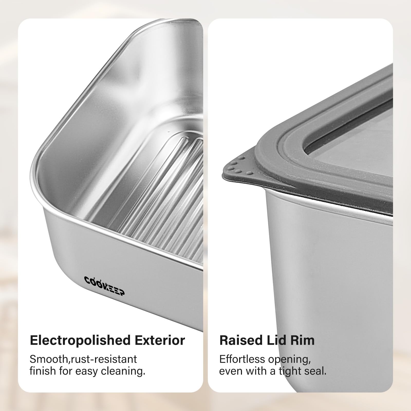 44oz/1300ml Stainless Steel Food Containers,Stainless Steel Containers with L…