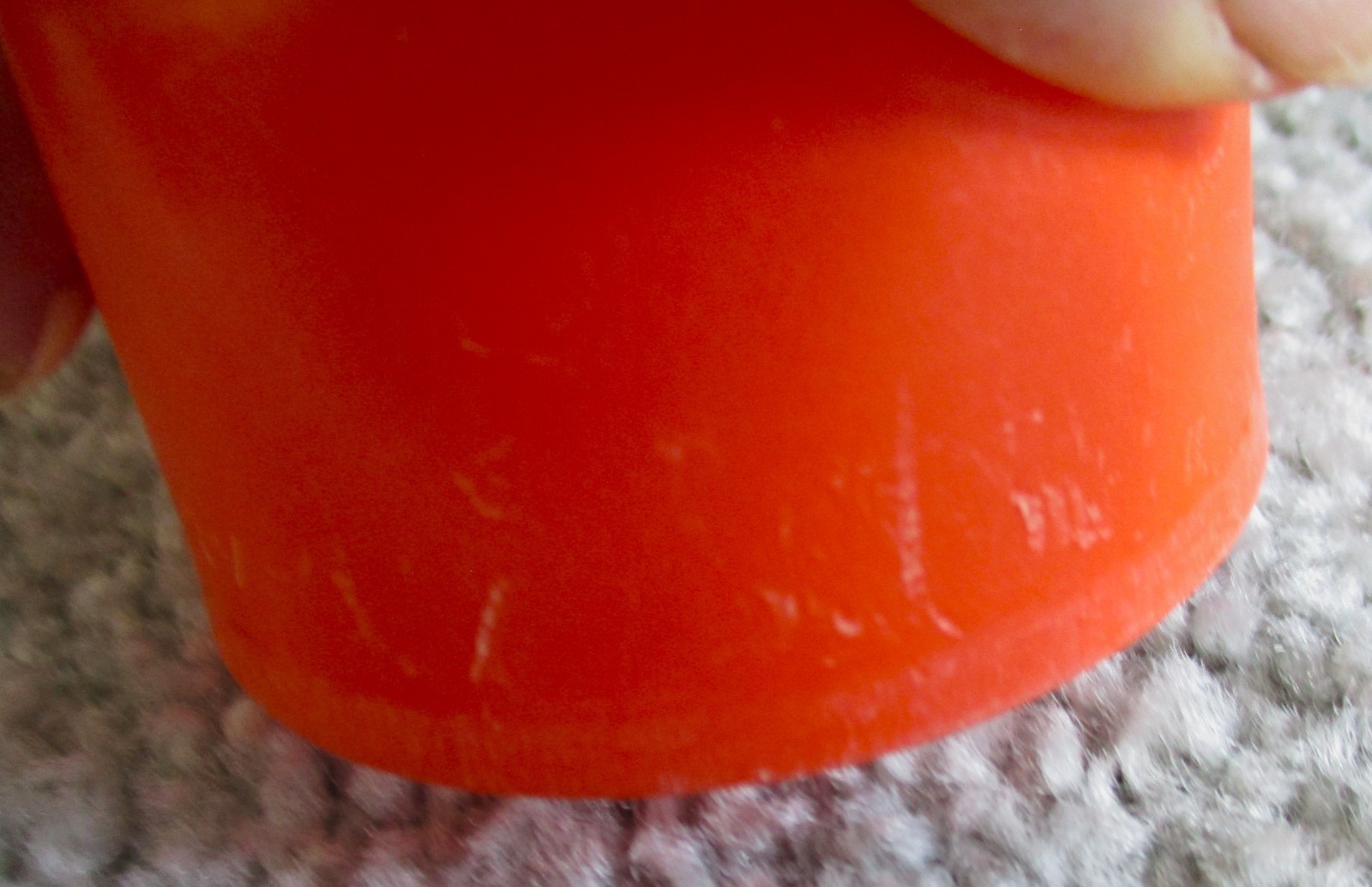 Vintage Tupperware Set of 3-Orange Snack Cups-4 oz. #1229 & Lid Seals #297