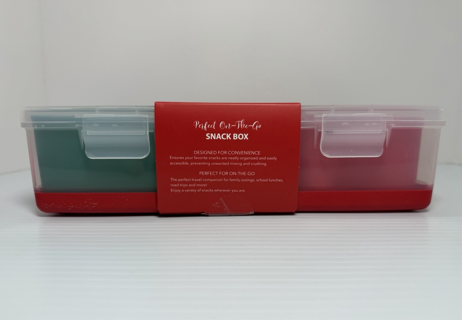 CWC Cook With Color On-The-Go Snack Box 3 Compartment BPA-Free Red NEW