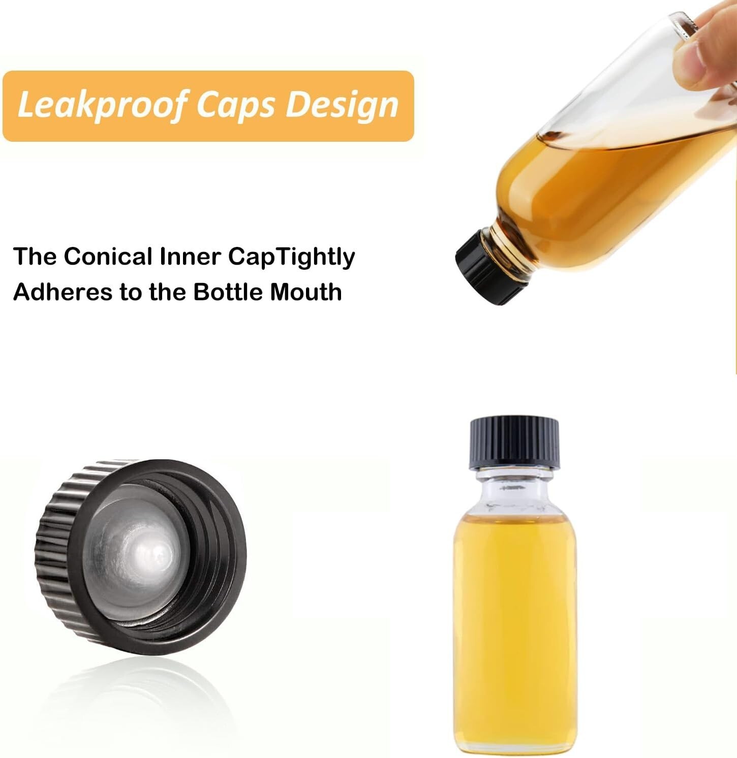 14 Pack 2oz Small Ginger Shot Bottles with Lid Caps Reusable Glass Bottles