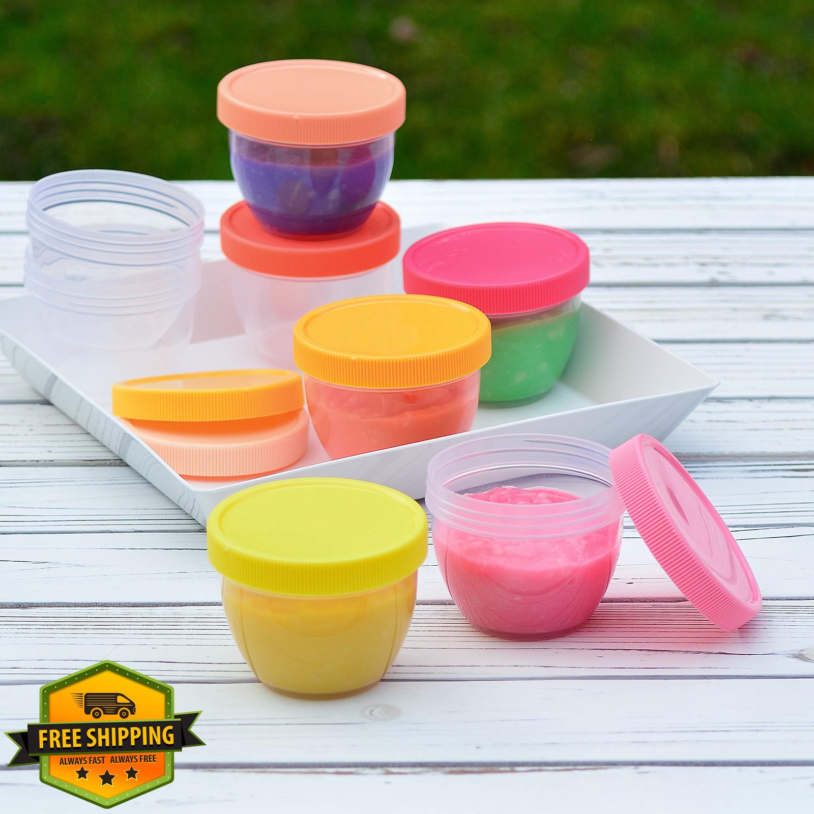 Youngever Baby Food Containers 6oz 18 Sets