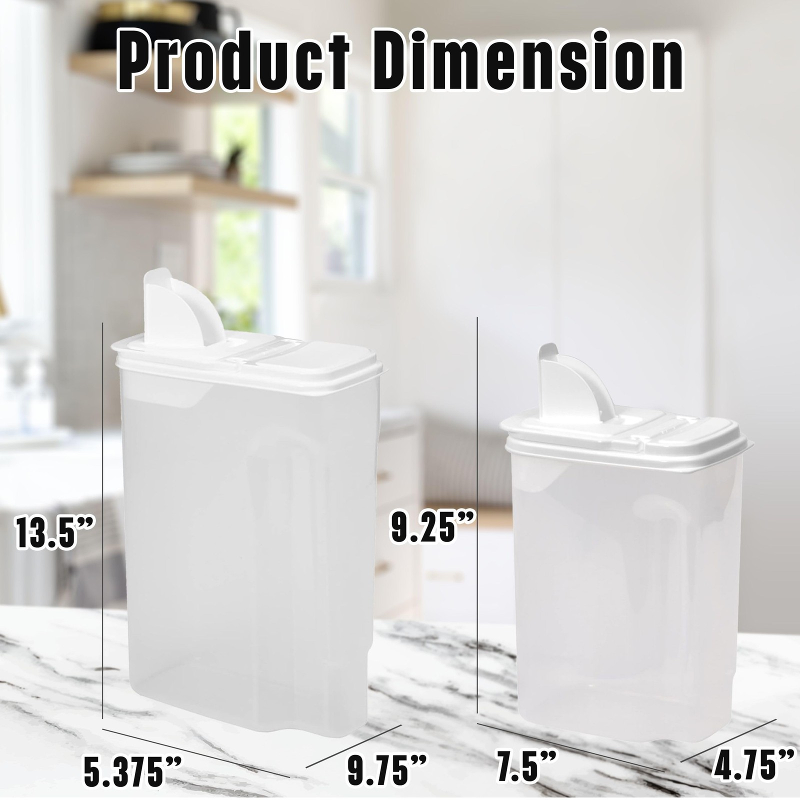 Bag In All Purpose Food 4 Piece Dispenser Set – Includes 2 x 8 Quart and 2 x …