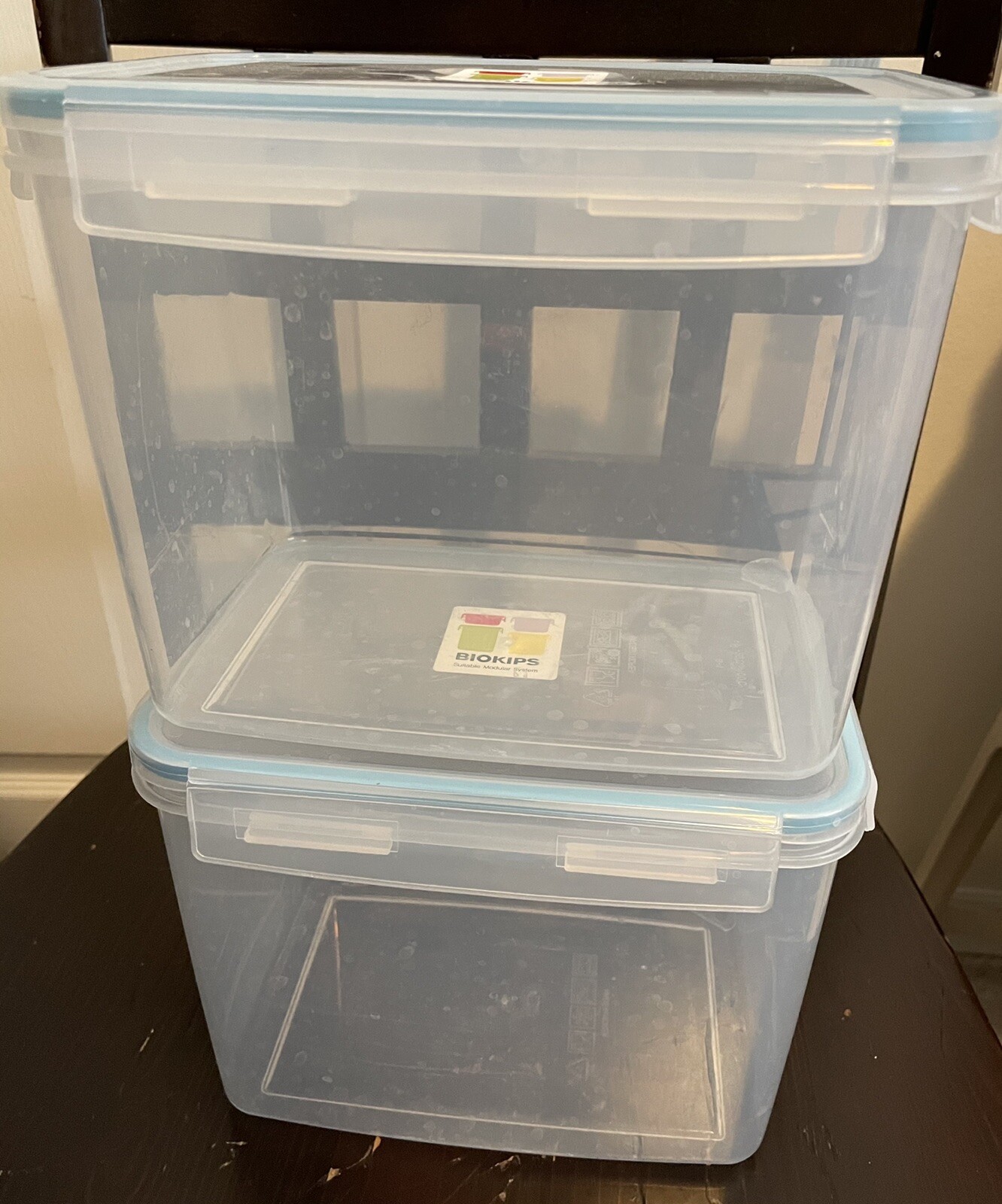 2 Biokips Food Storage Containers Blue – 3.6 Liters 121.8 Fl Oz – set of 2