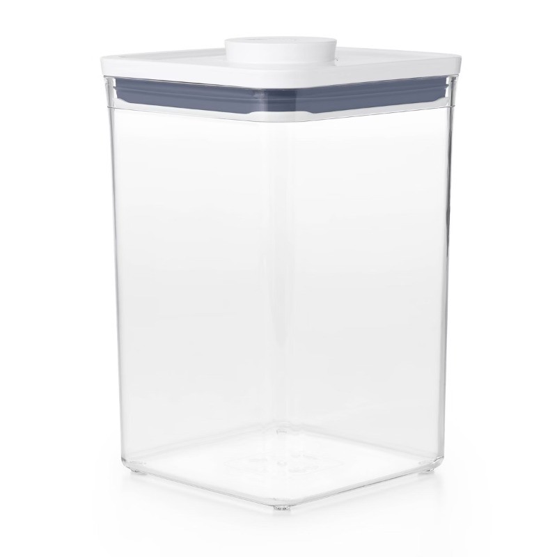 POP 4.4qt Plastic Big Square Airtight Food Storage Container Clear