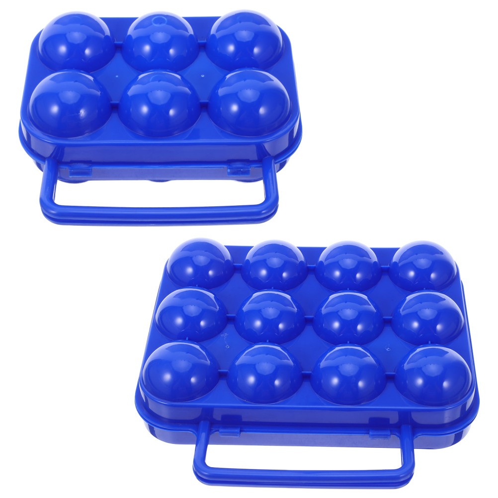 2 Pcs Camping Egg Holder Travel Container Outdoor Carton Cartons