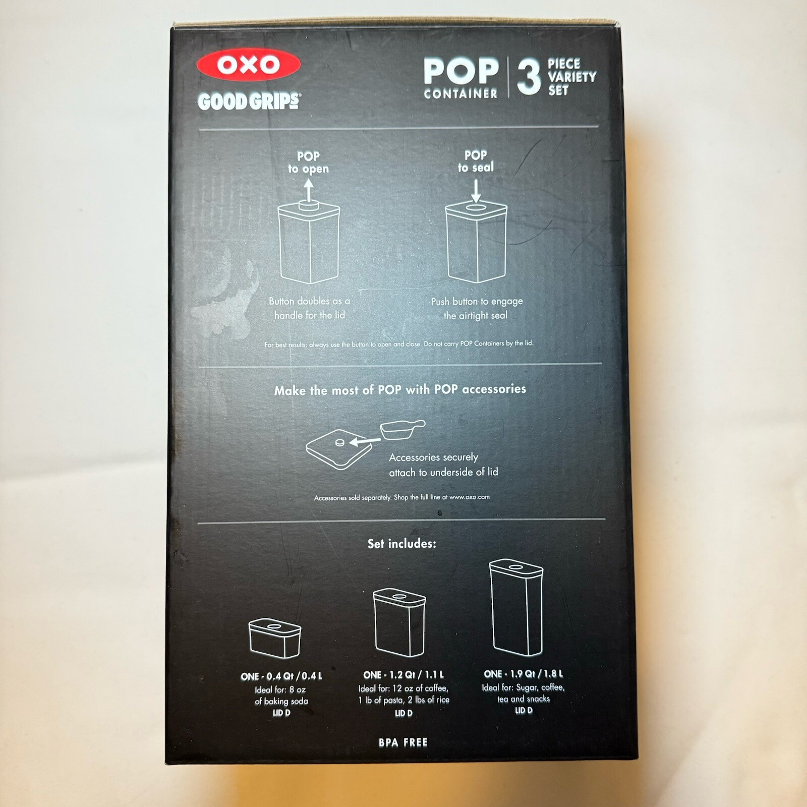 OXO Good Grips 3 Pc Pop Container Variety Set