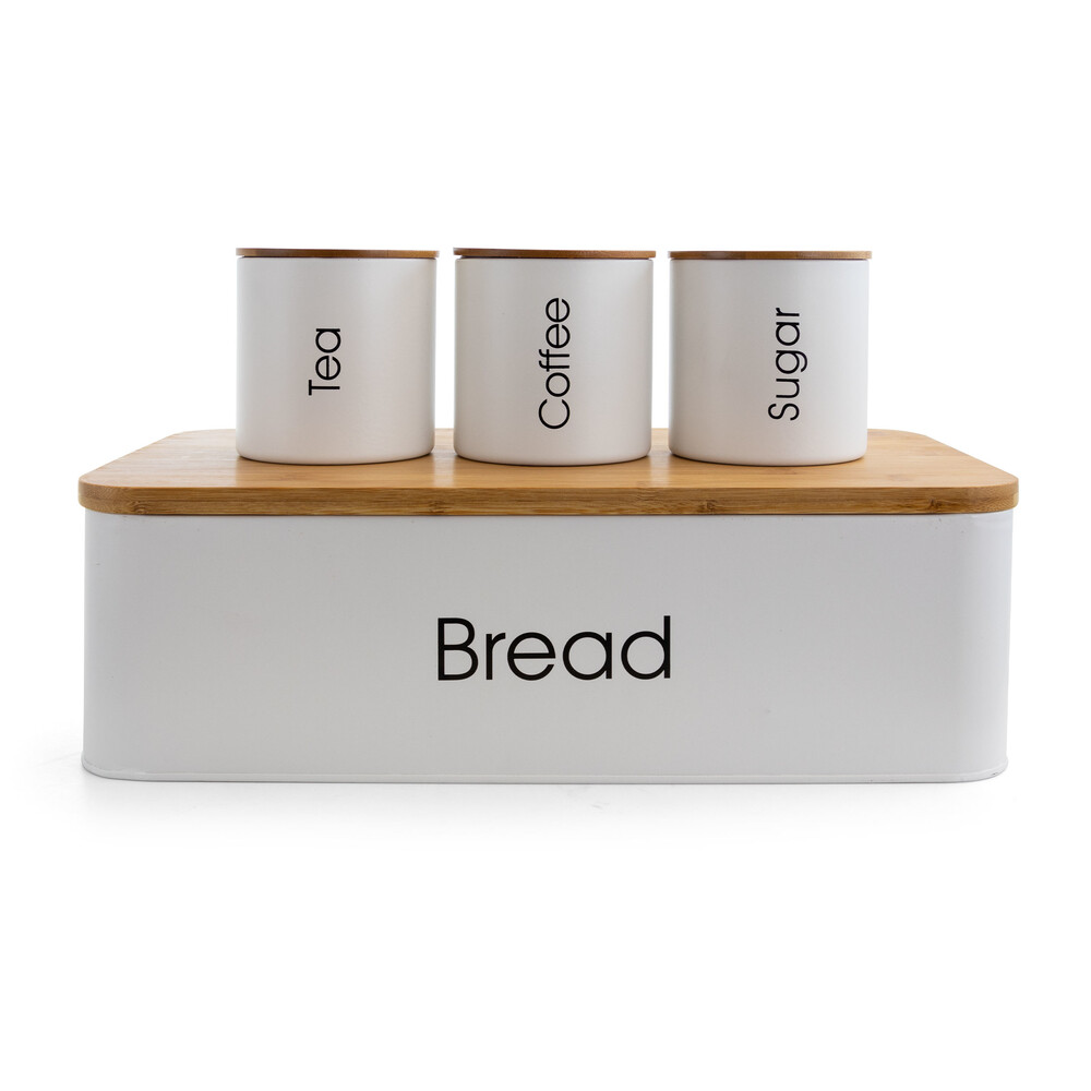 Megachef Mg-318 Kitchen Food Storage And Organization 4 Piece Canister Set In