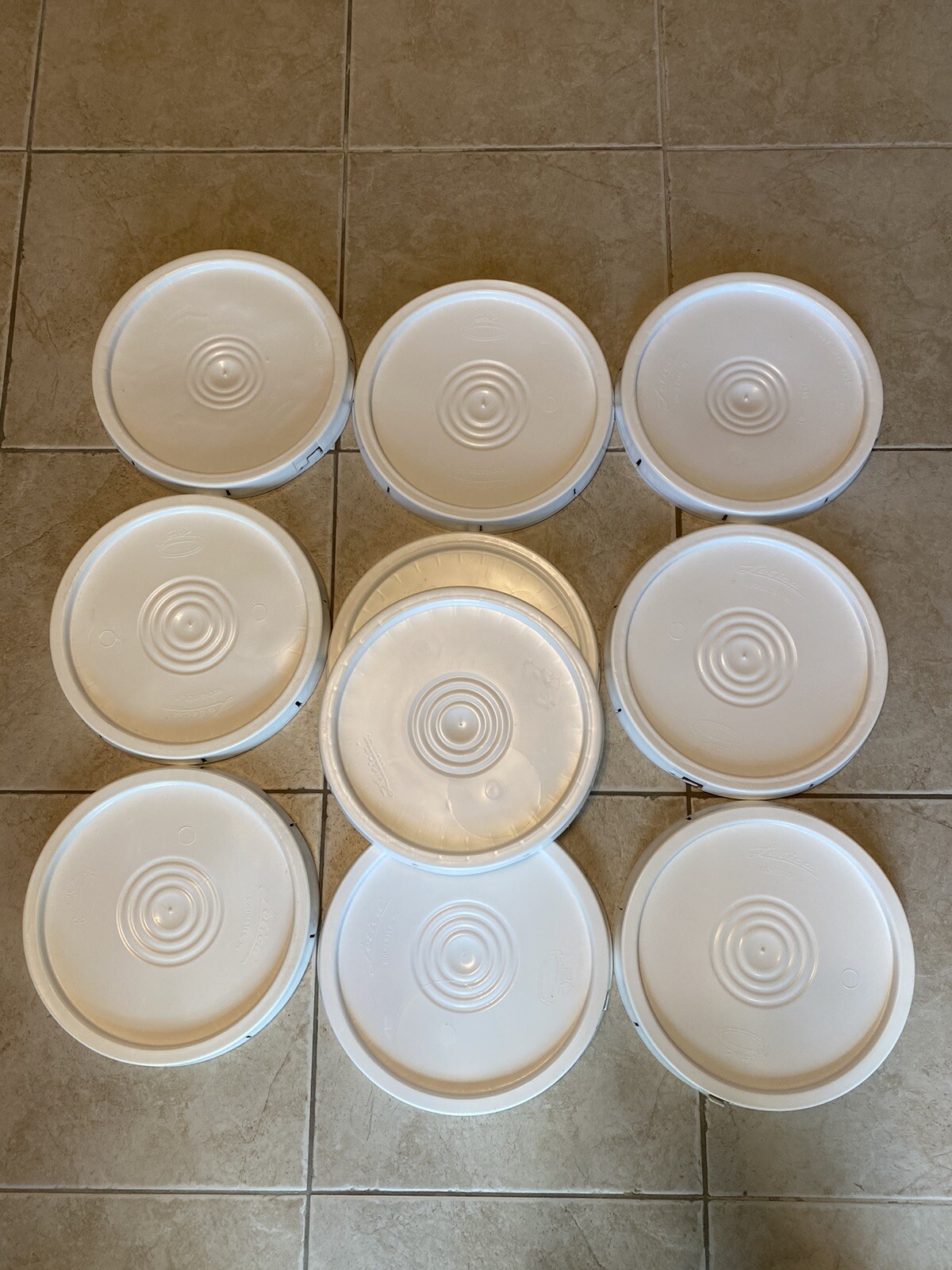 Letica Packaging Food Grade Durable Seal Lid for 3/5/7 Gal. 12” Buckets (10 ct.)