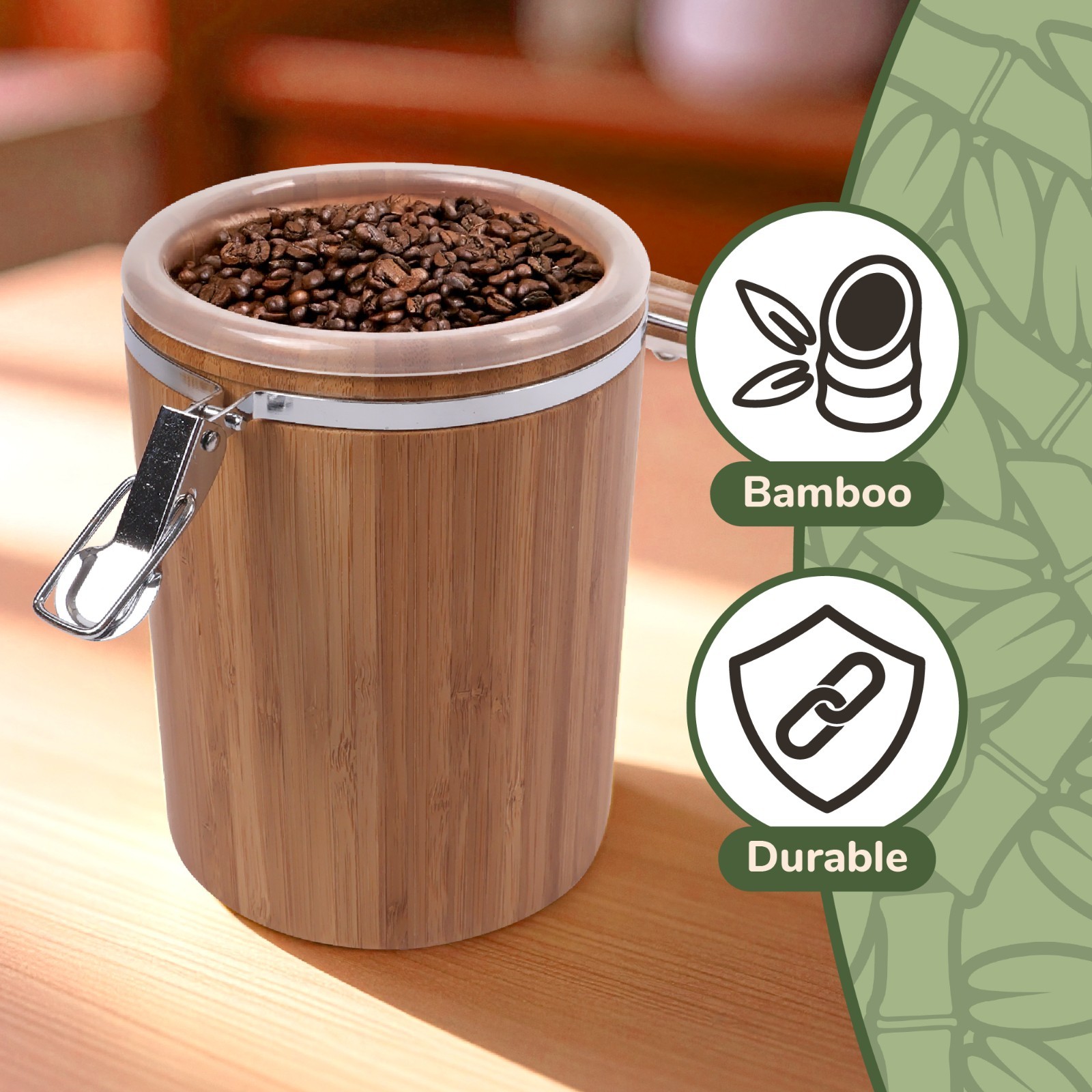 Hinged Cylindrical Bamboo Container – 6″ x 5.25″ – Multiple Styles