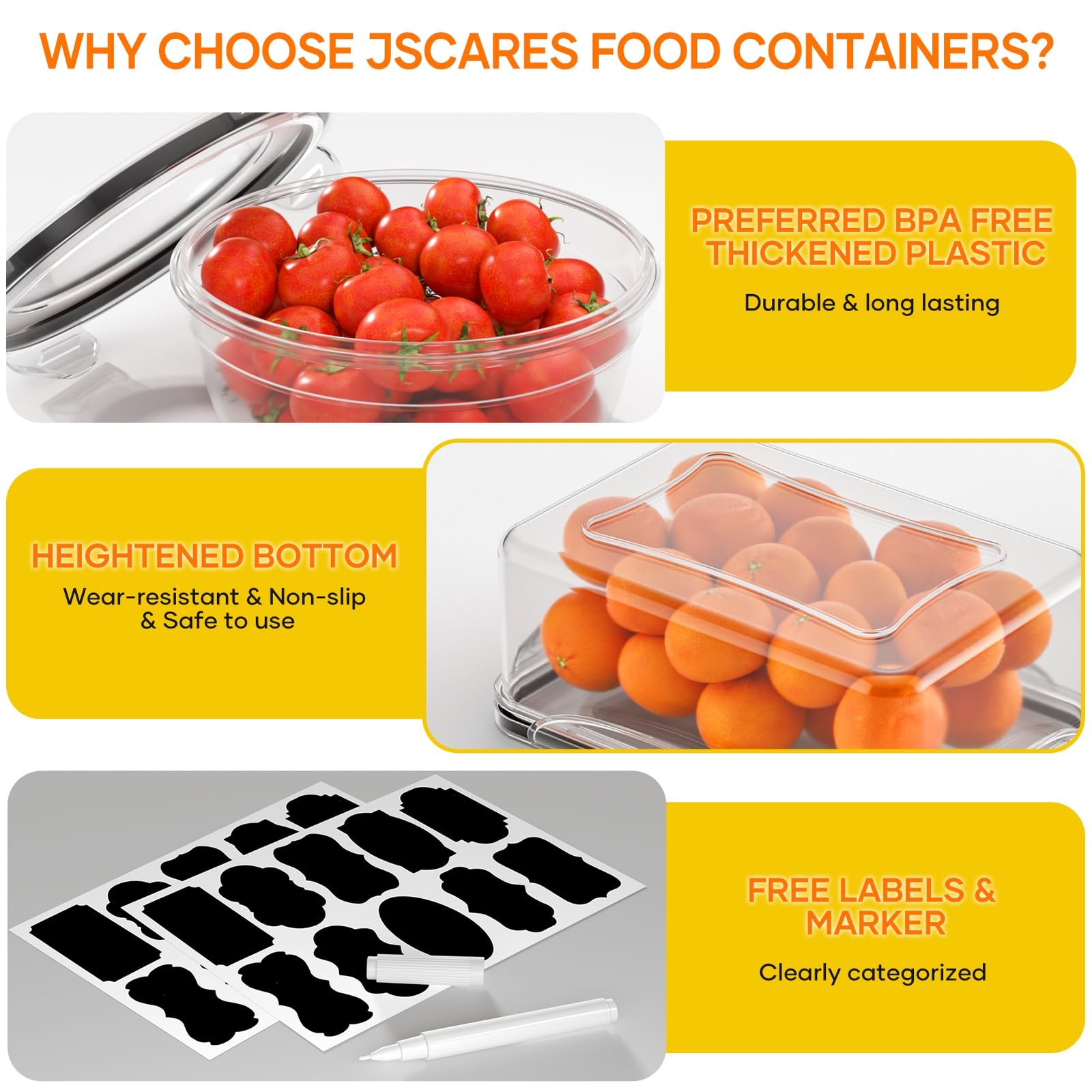 52 PCS Food Storage Containers Lids Airtight (26 Lids & 26 Containers)- Reusable