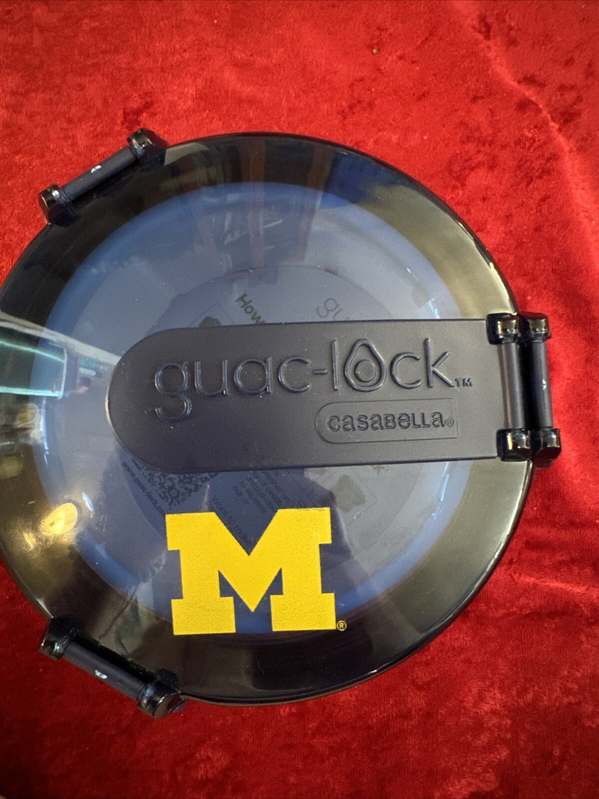 UofM Themed Guac-Lock Food Container By Casabella Guacamole Saver Air Tight NEW