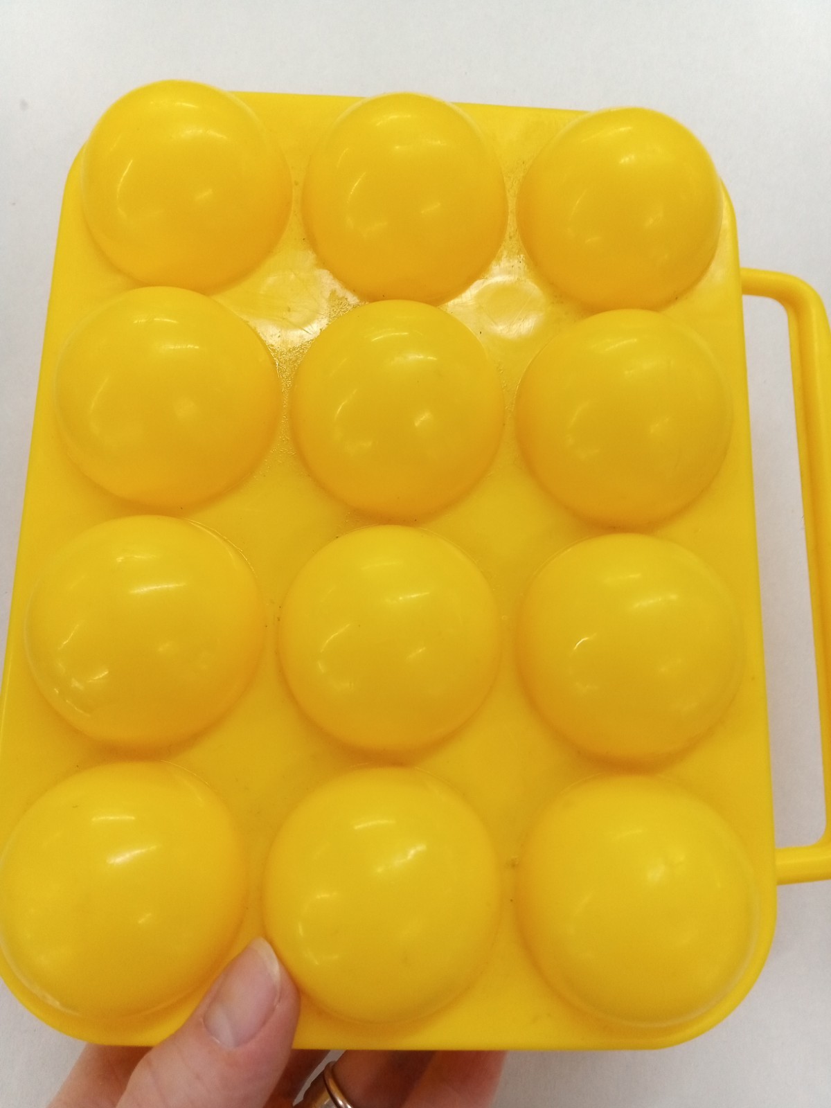 Set of 2 Vintage Plastic Yellow 12 Count Egg Containers