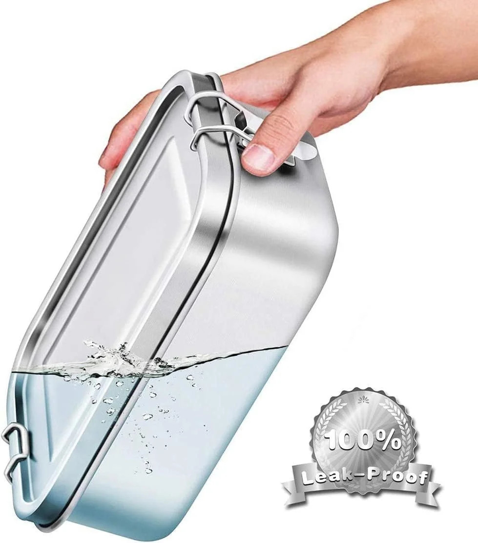 1 Pc 304 Stainless Steel Airtight Bento Lunch Box BPA Free Adult Meal Prep Box